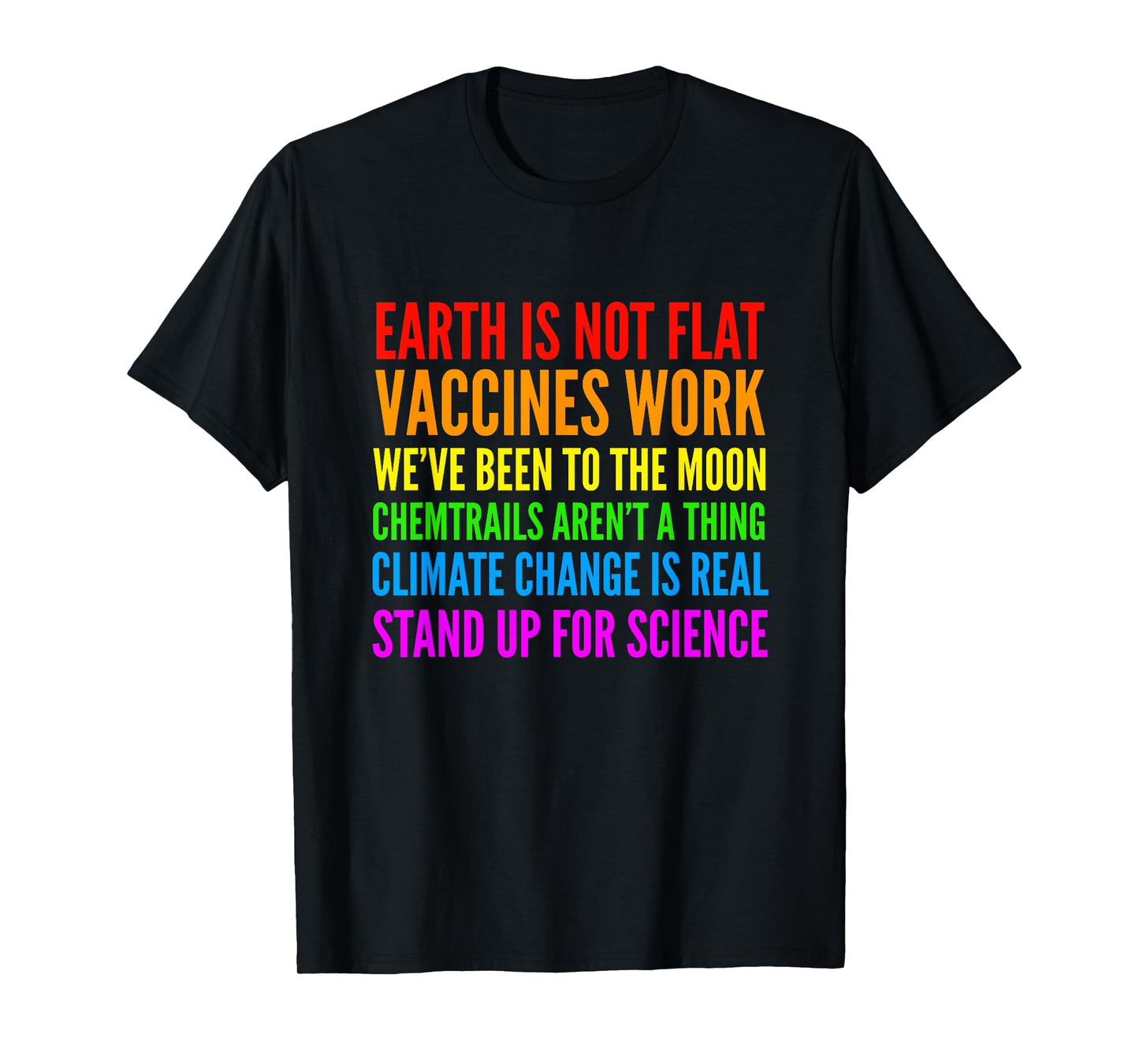 Earth is Not Flat | Stand Up for Science Teacher T-Shirt
