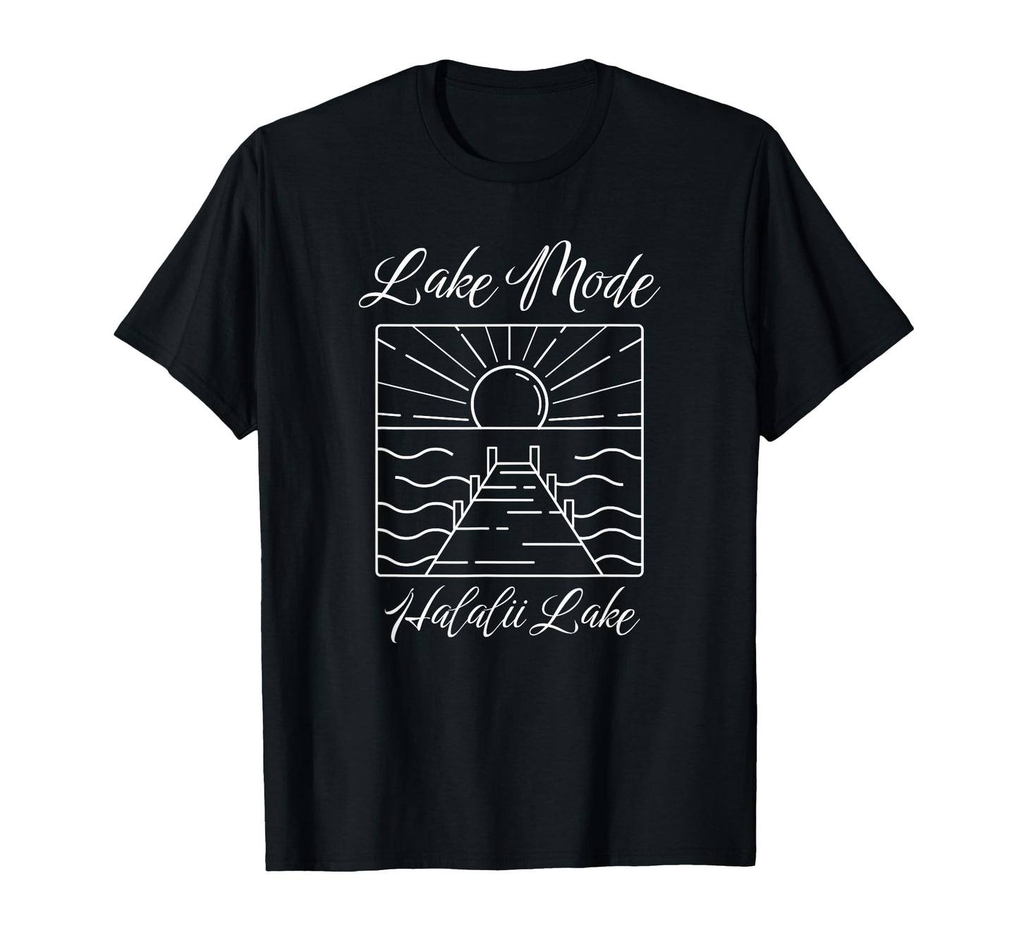 Lake Mode Halalii Lake Sunset Dock Outdoors T-Shirt