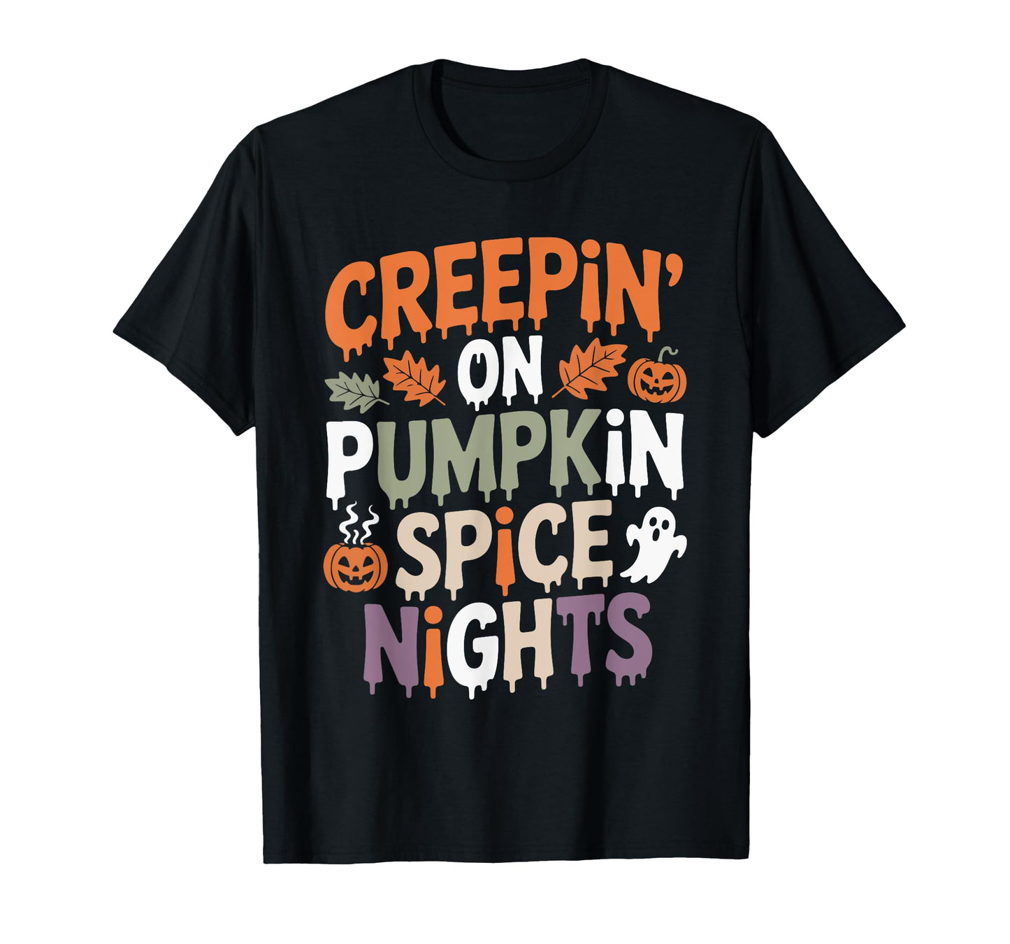 Autumn Evenings & Pumpkin Spice Magic Fall Vibes Halloween T-Shirt