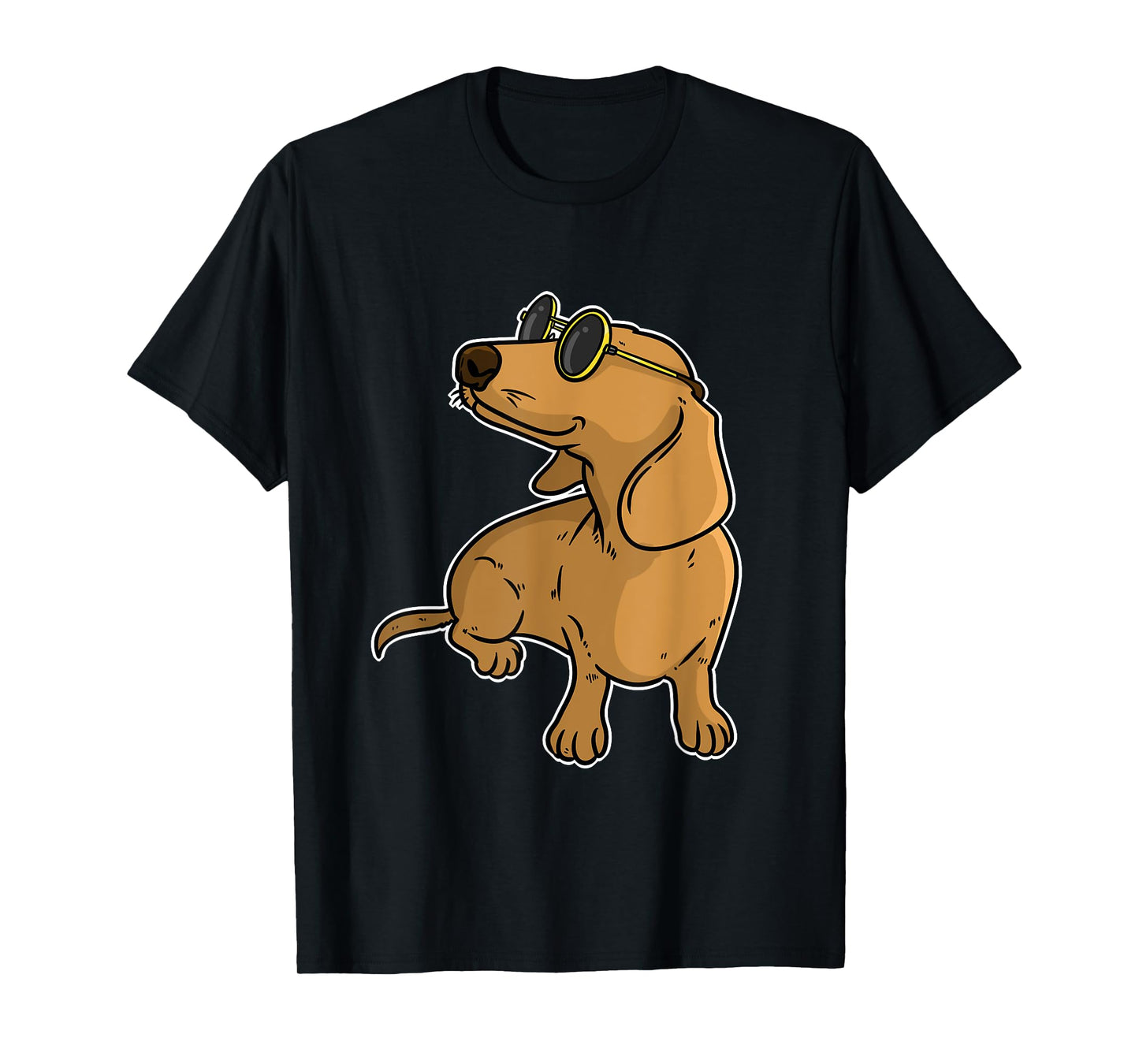 Dachshund Weiner Dog Sun Glasses T-Shirt for Men Women Kids