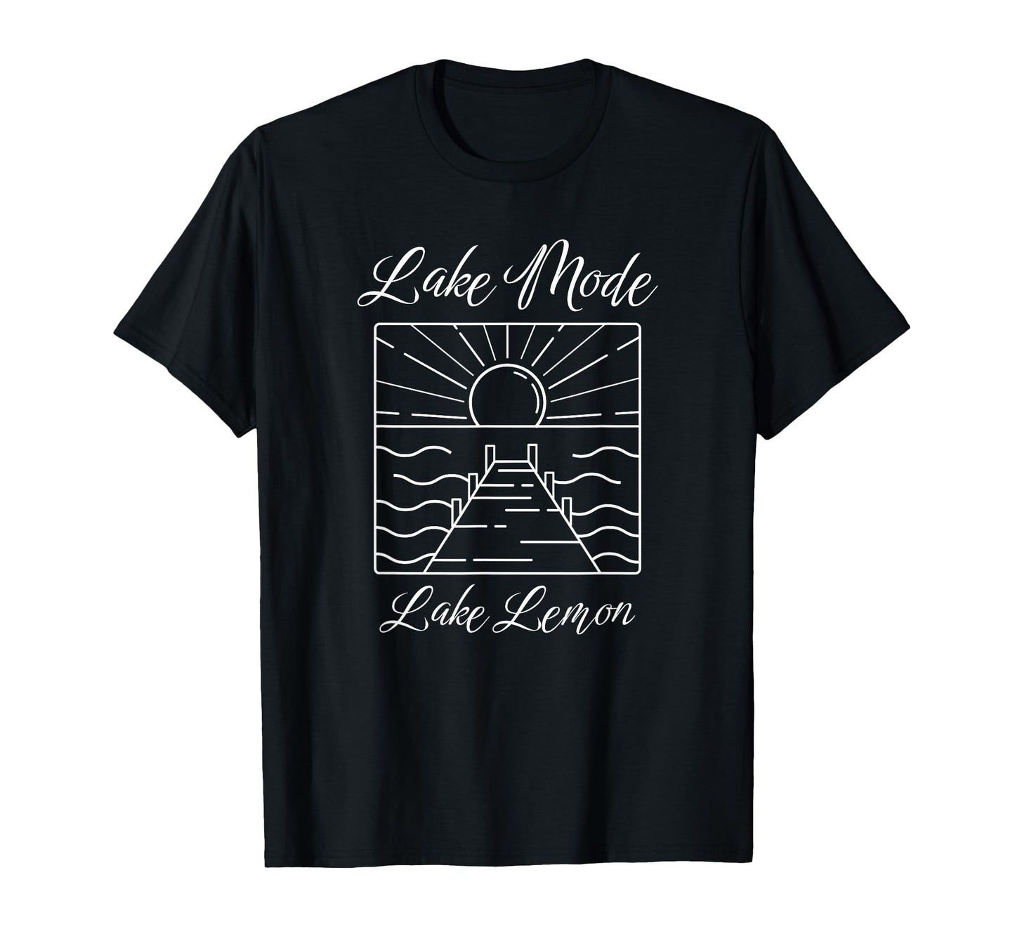 Lake Mode Lake Lemon Sunset Dock Outdoors T-Shirt