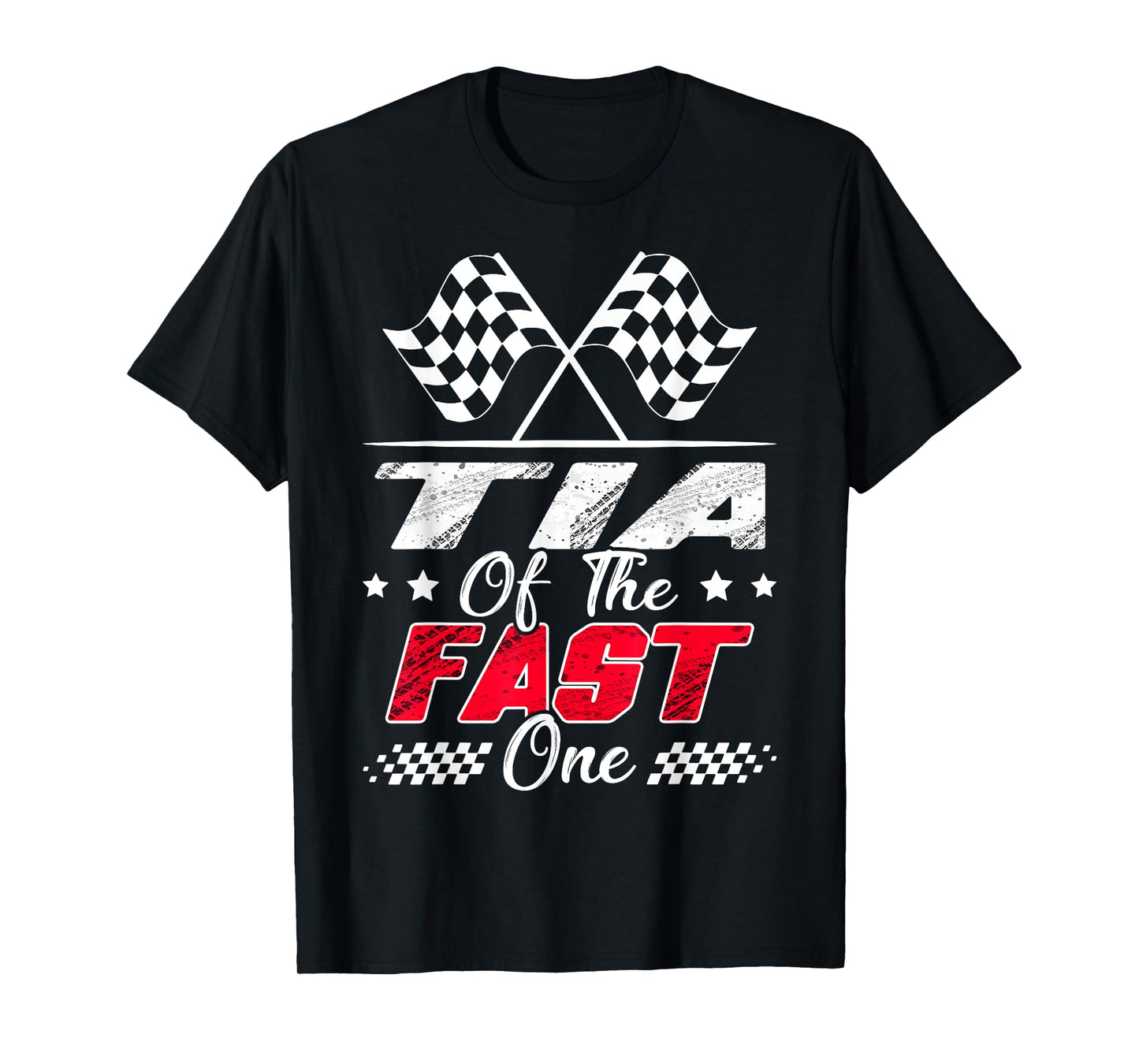 Tia Of The Fast One First Birthday Racing Car Family T-Shirt