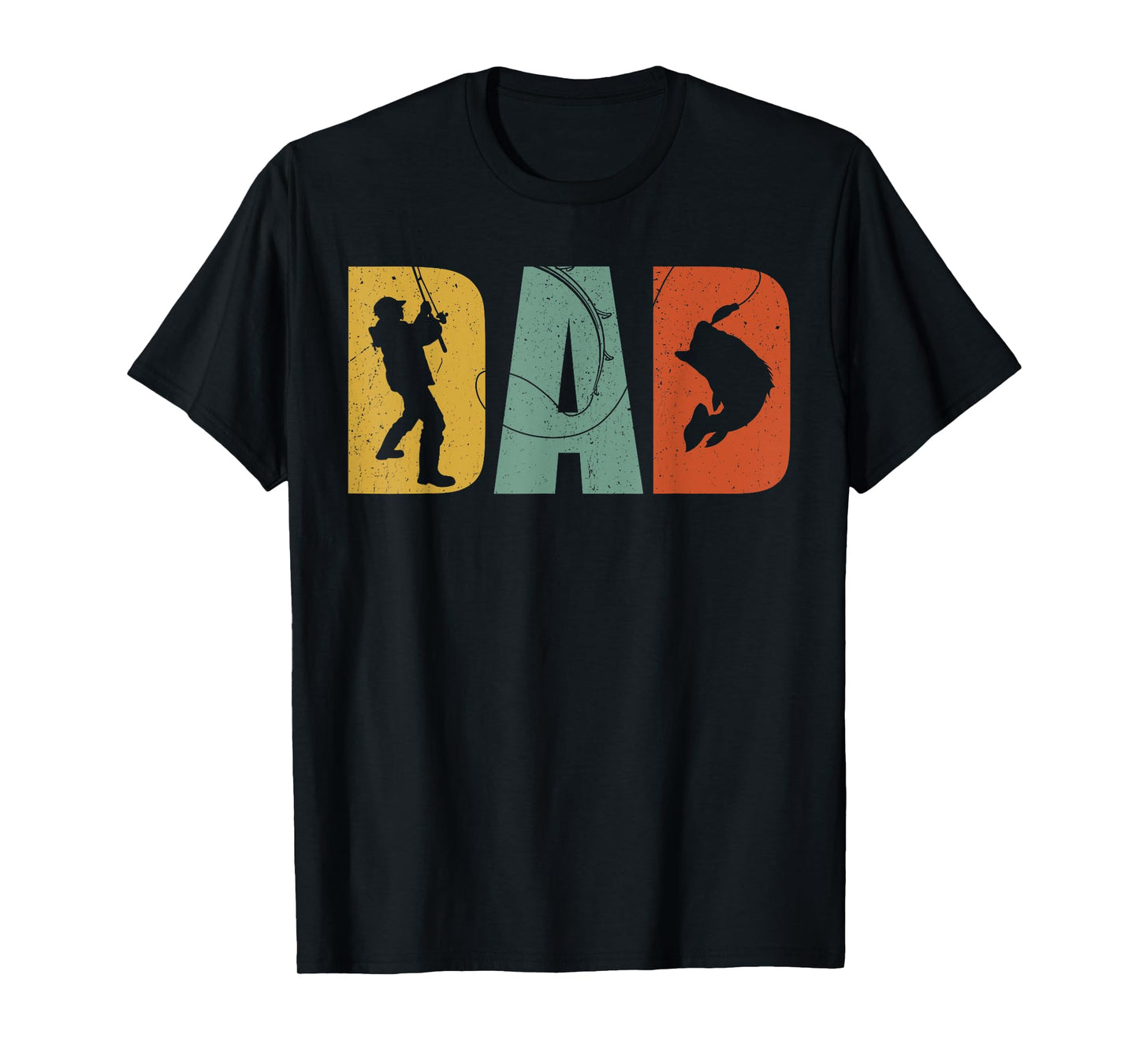 Vintage Fishing Dad Fathers Day Halloween Dad Costume Fisher T-Shirt