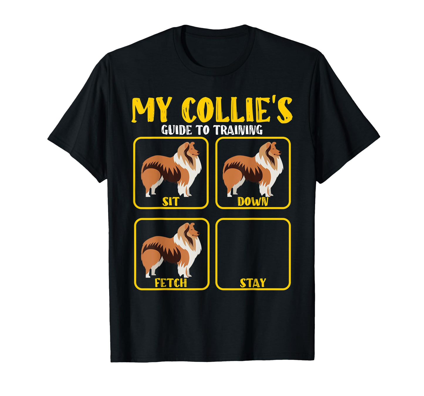 Funny rough collie guide to training for collie moms dads T-Shirt