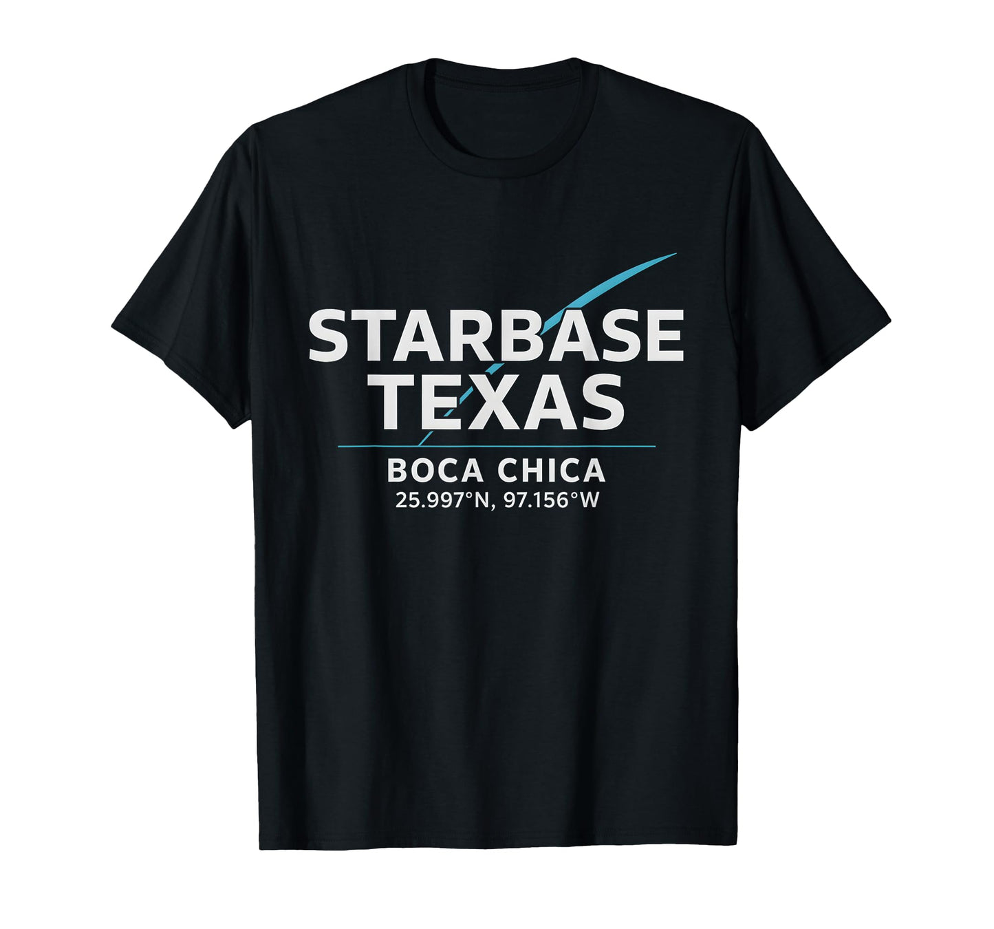 Texas Coordinates Shirt Boca Chica Starbase Minimal Science T-Shirt
