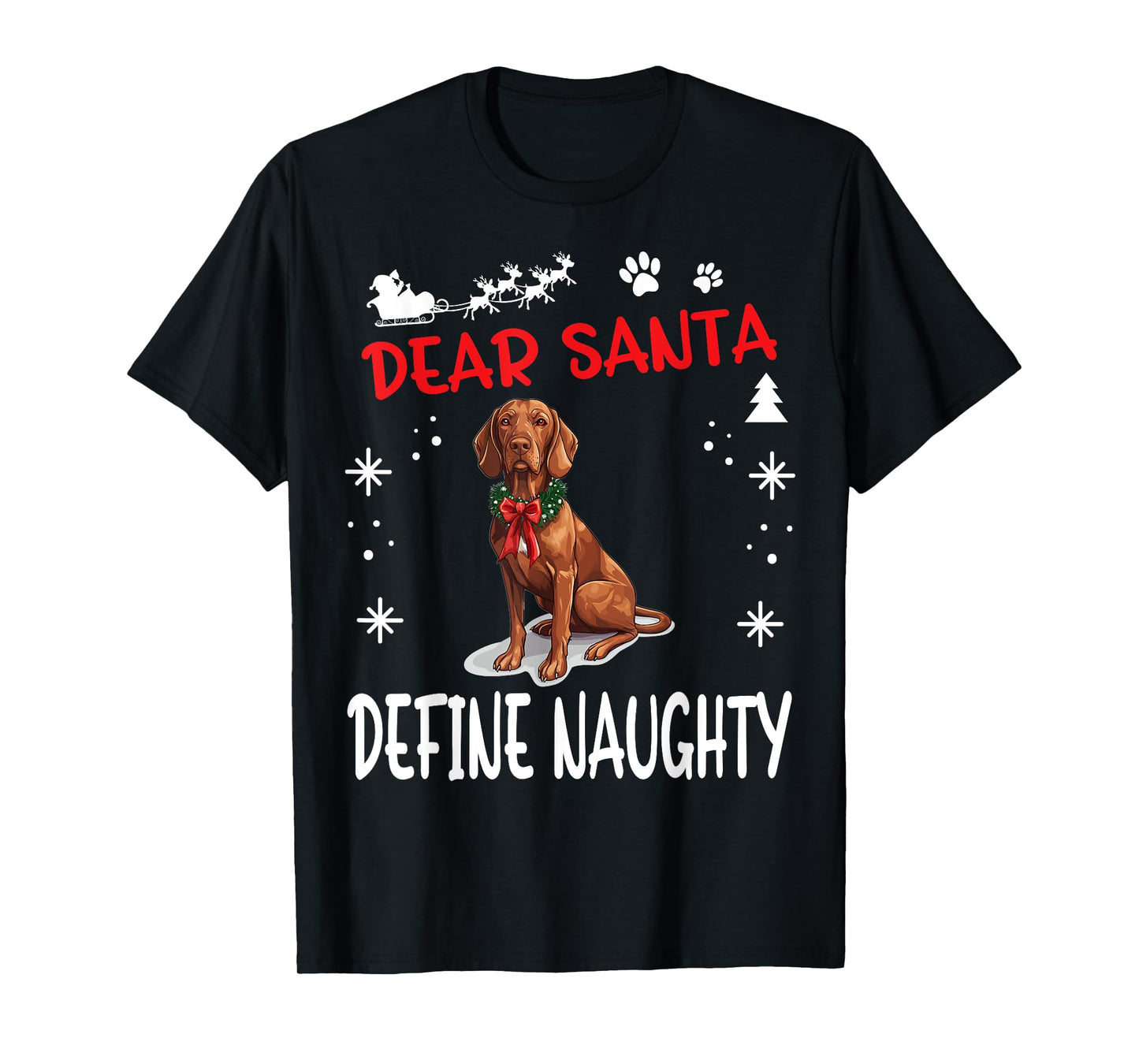 Cute Redbone Coonhound Dog Christmas Dear Santa Define T-Shirt for Men Women Kids