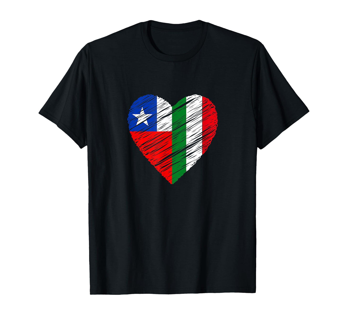 Puerto Rico Italy Heart Italian Flag Puerto Rican Flag Heart T-Shirt