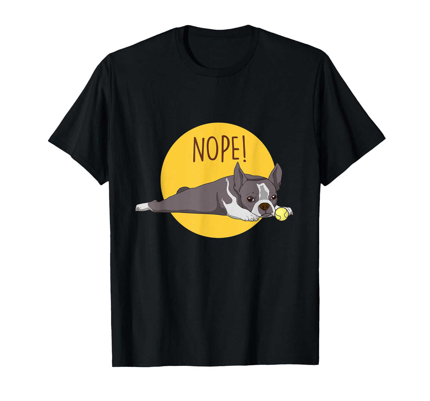 Boston Terrier Dog Shirt Lazy Boston Terrier Mom Dad T-Shirt