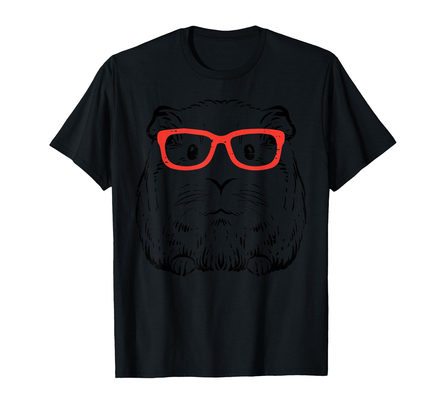 Guinea Pig Glasses Cute Hispter Cavy Nerd Pet Women Men Kids T-Shirt
