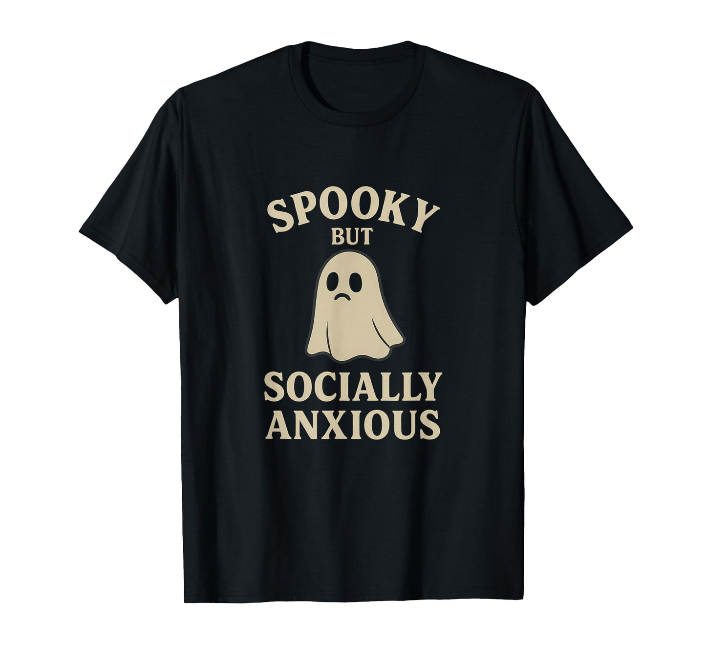 Spooky But Socially Anxious, Ghost, Funny, Cool, Halloween T-Shirt