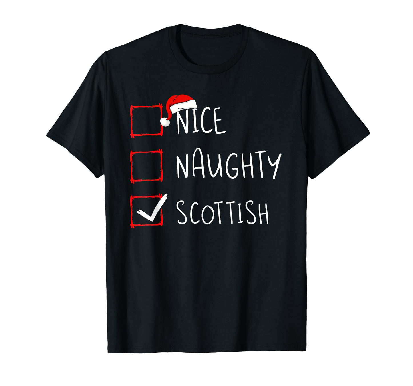 Nice Naughty Scottish Christmas Scotland Heritage Roots T-Shirt