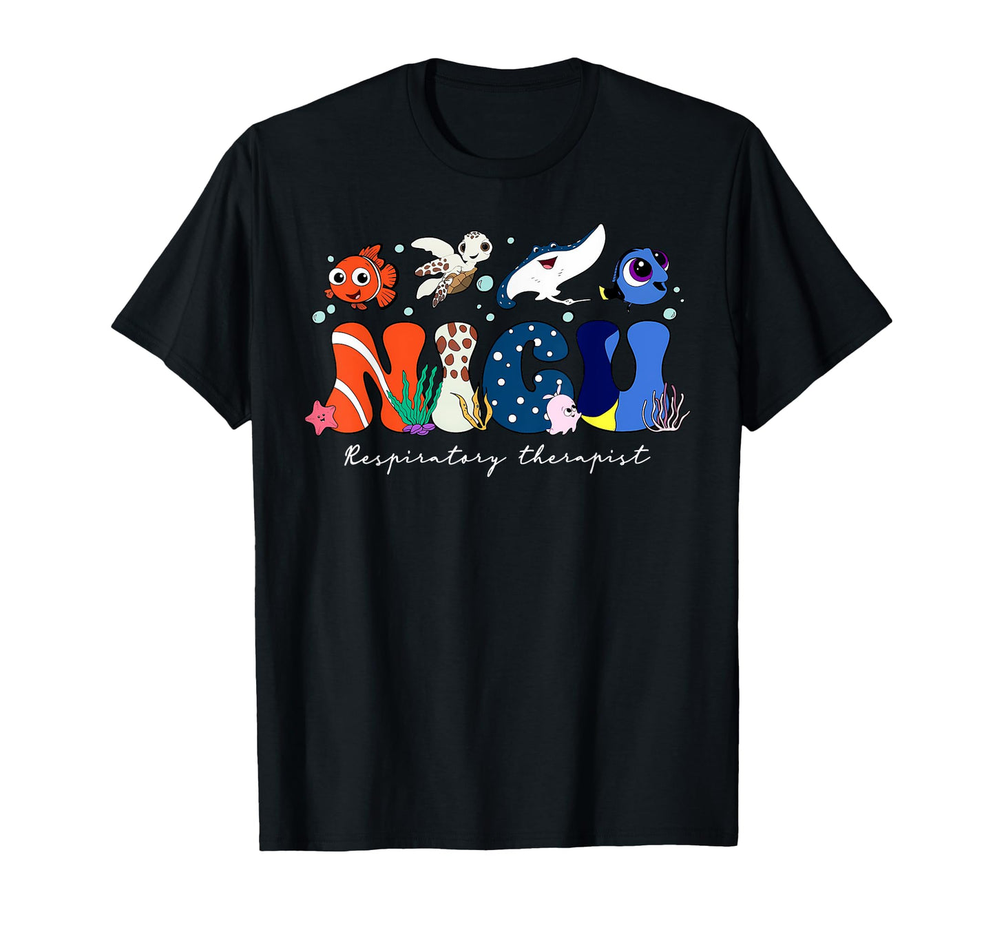 Respiratory Therapist Sea Ocean Animals NICU Nurse Doctor T-Shirt
