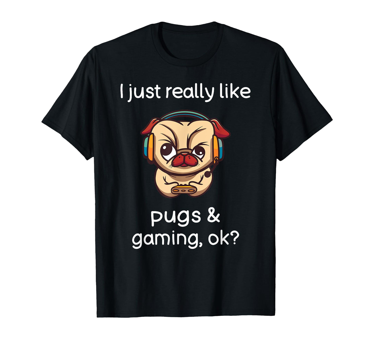 Gamer Shirt Funny Pug Lover Video Games Dog Pug Gaming T-Shirt