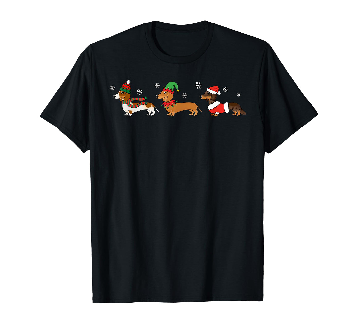 Christmas Xmas Lights Dachshund Dog Lover Pajamas Holiday T-Shirt