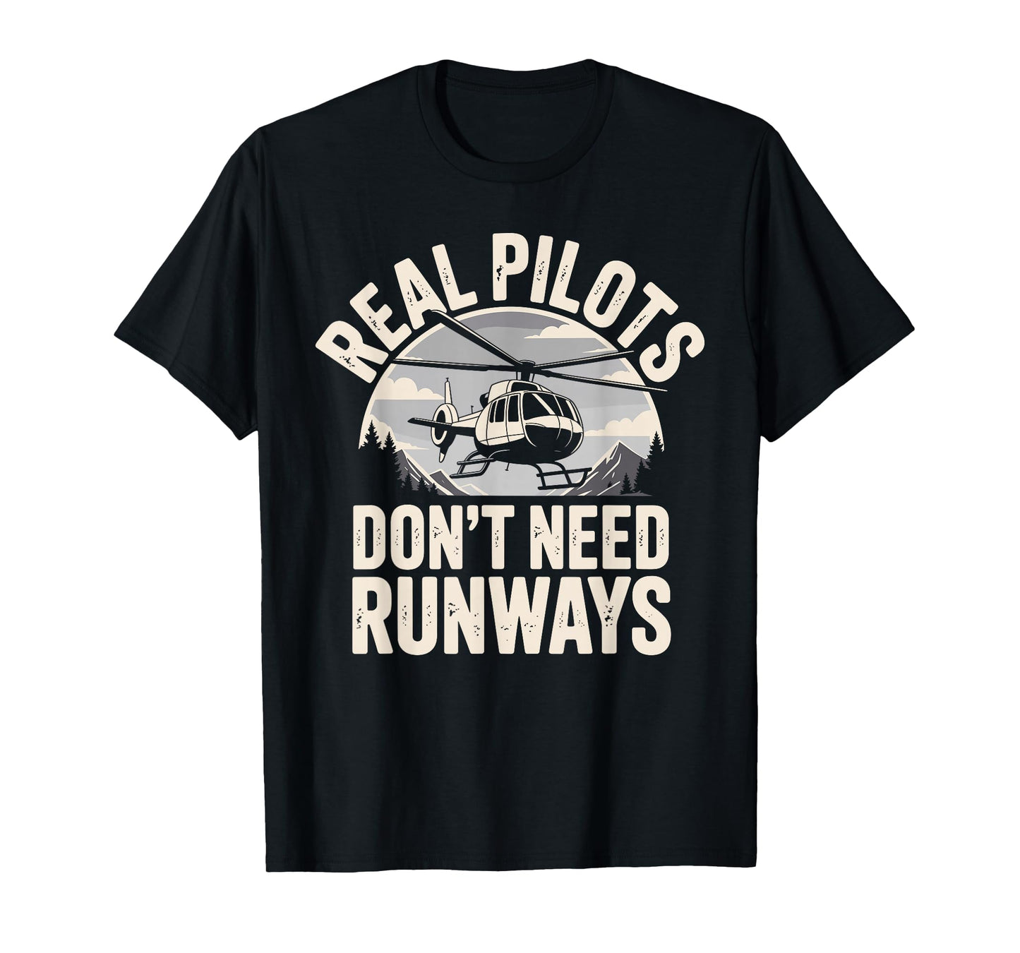 Funny Helicopter Pilot Art for Men Women Flying Helicopter T-Shirt