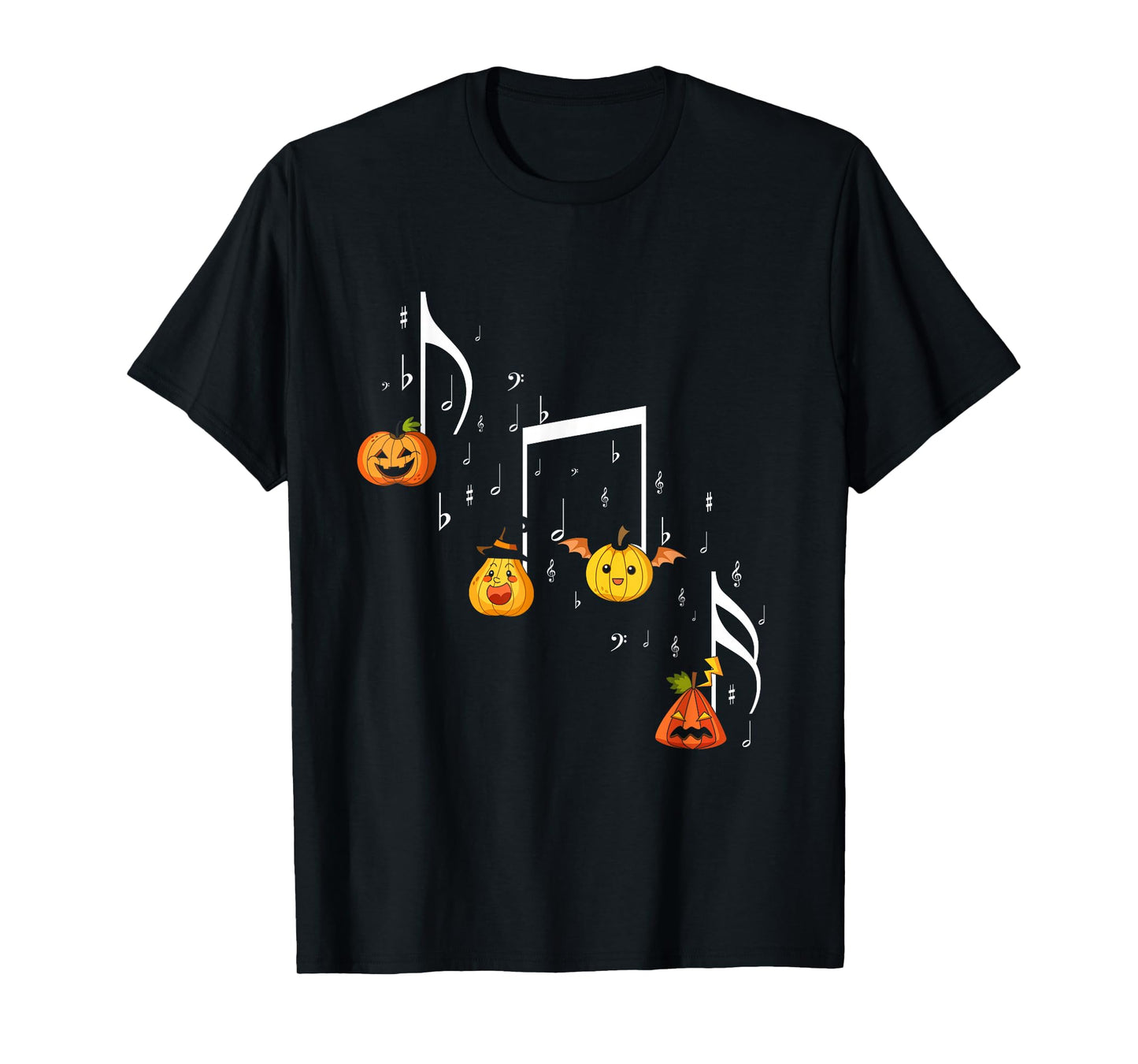 Music Note Pumpkin Fall Music Teacher Halloween Costume T-Shirt