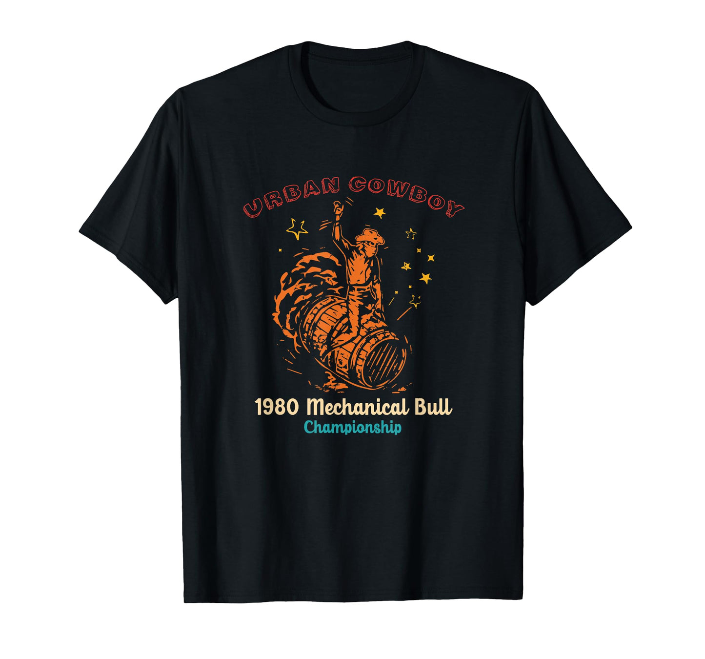 Urban-Cowboy 1980 Mechanical Bull Championship Design T-Shirt