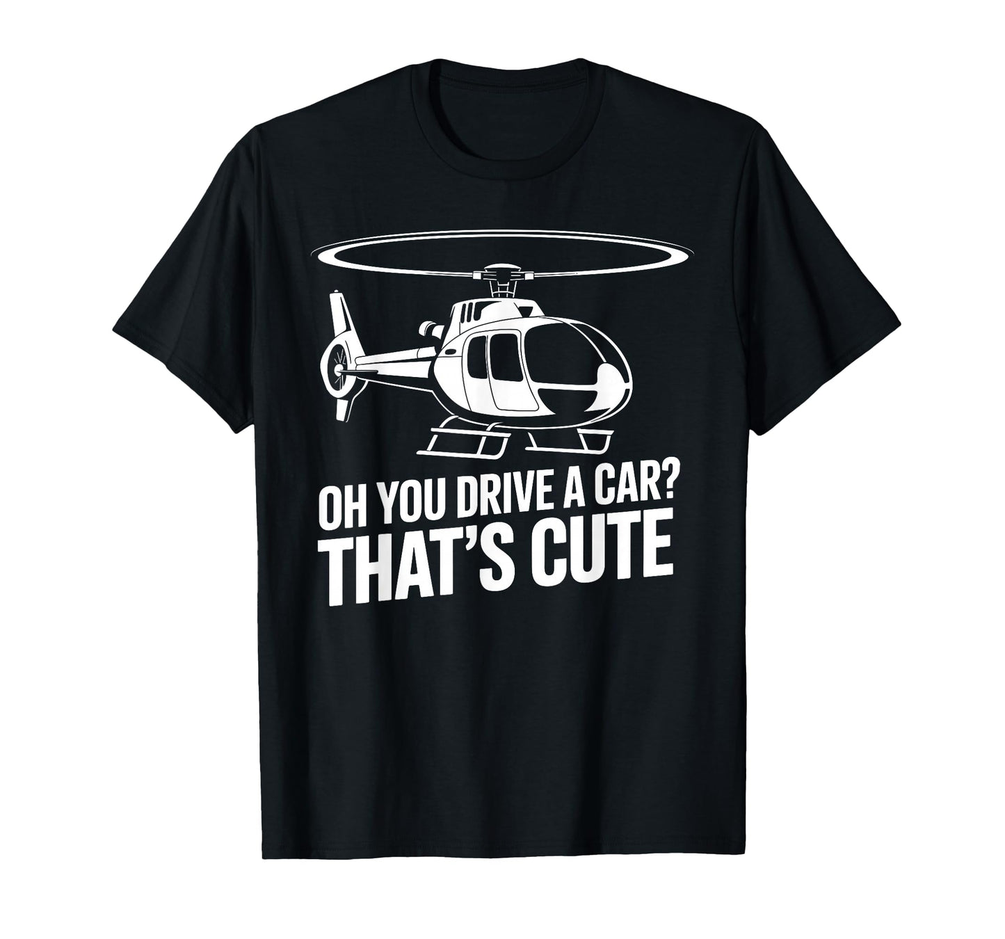 Helicopter Art for Men Women Flight School Helicopter Pilot T-Shirt