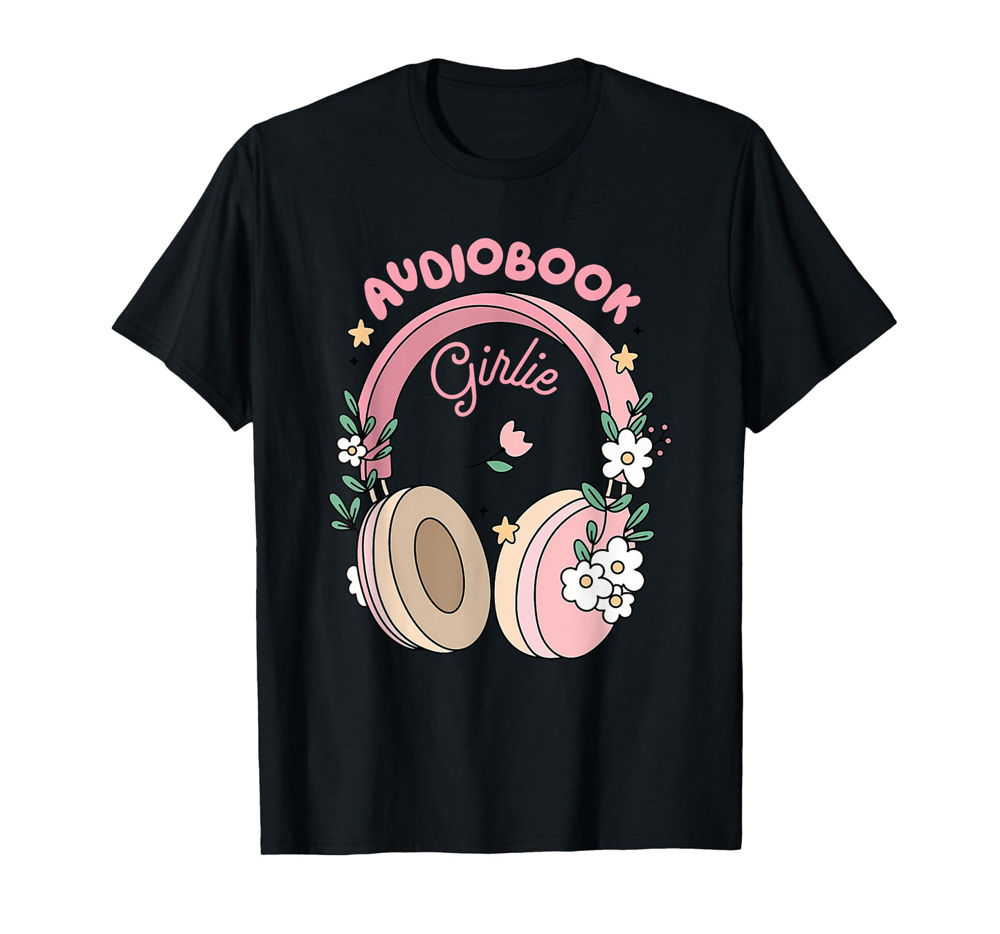 Audiobook Girlie Funny Design T-Shirt