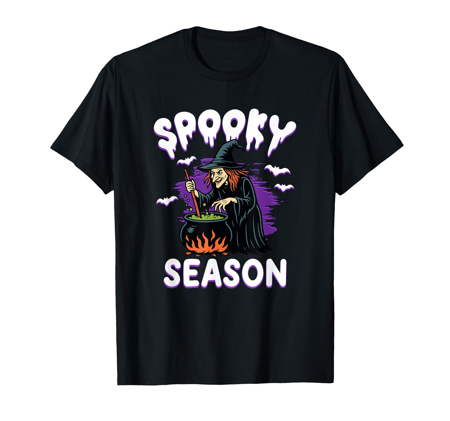 Spooky Season Cute Witch Cauldron Halloween T-Shirt