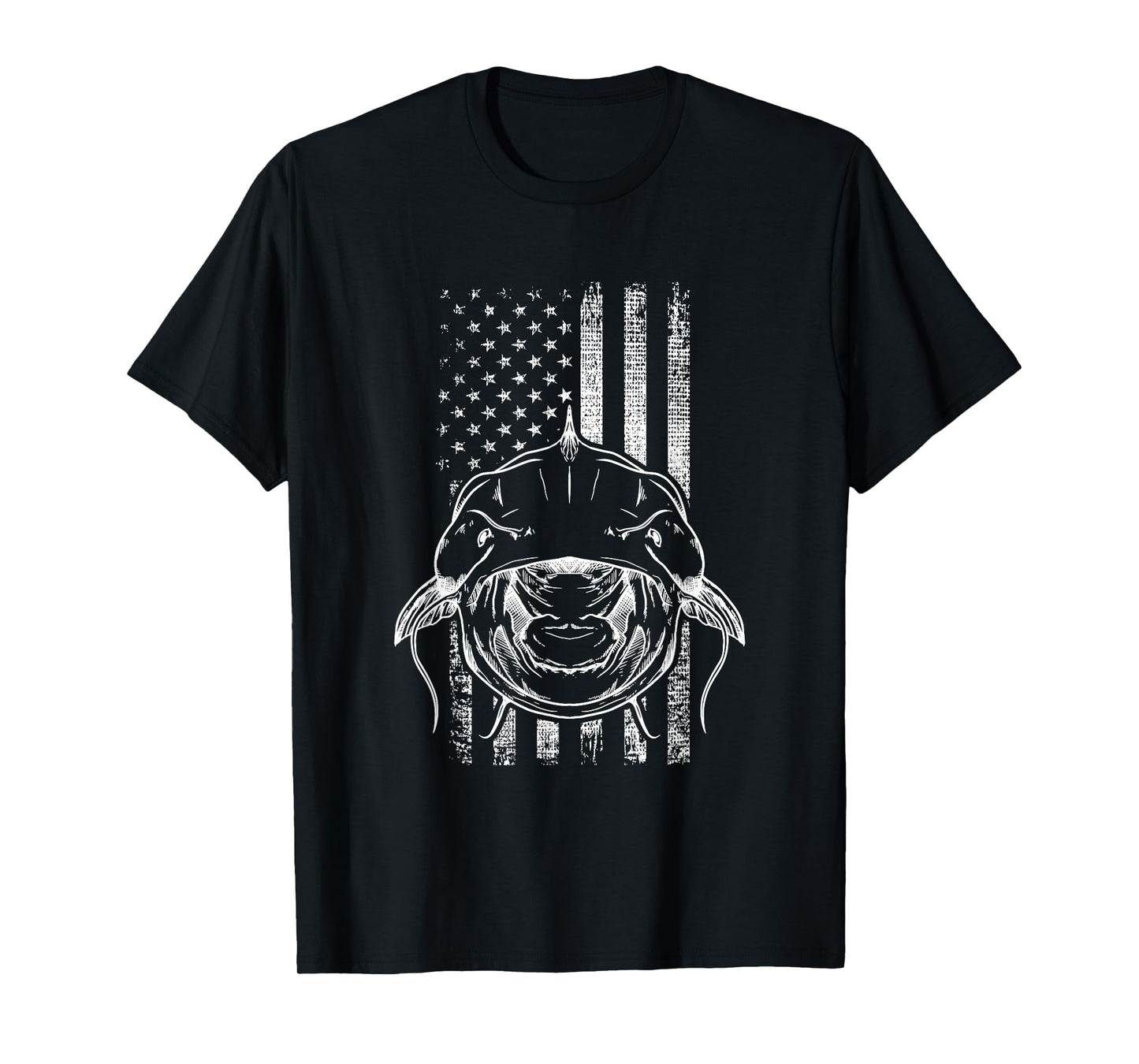 Distressed Flathead Catfish Shovelhead Cat Mudcat Noodling T-Shirt for Men Women Girls Kids