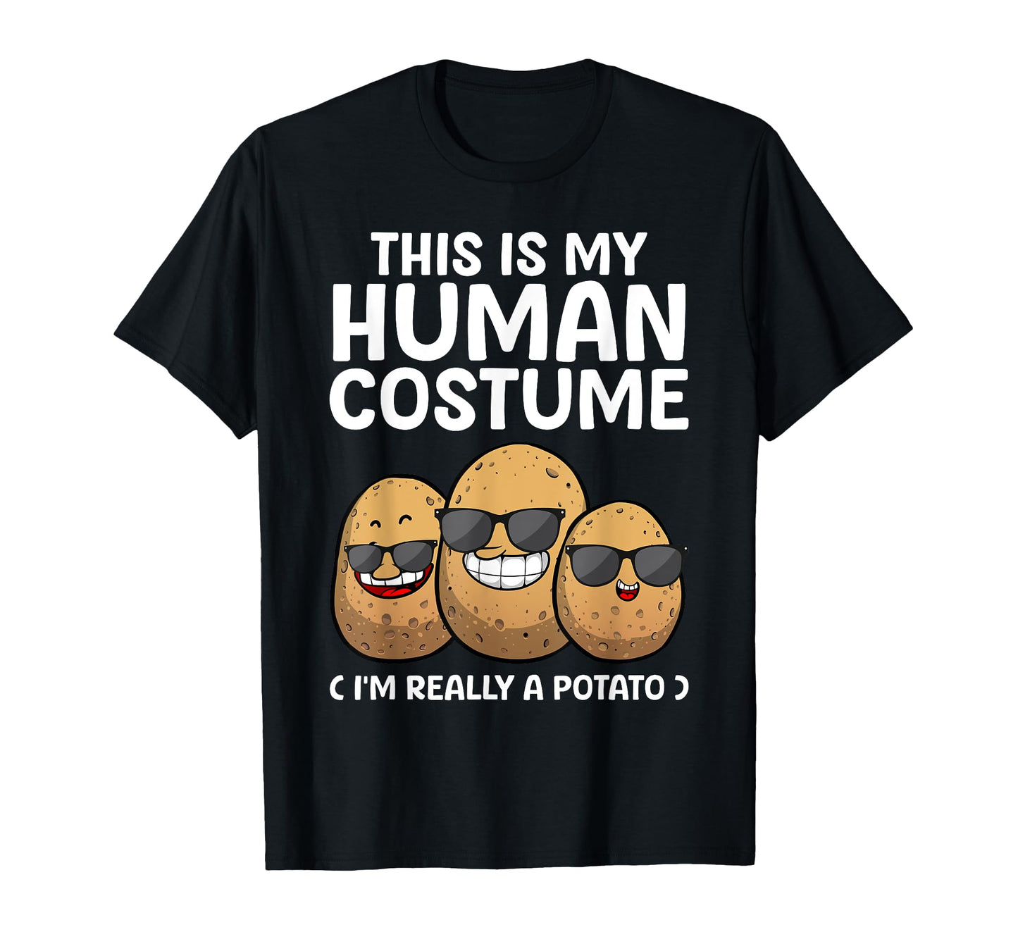 Funny Potato Costume For Men Women Kids Adult Potato Novelty T-Shirt