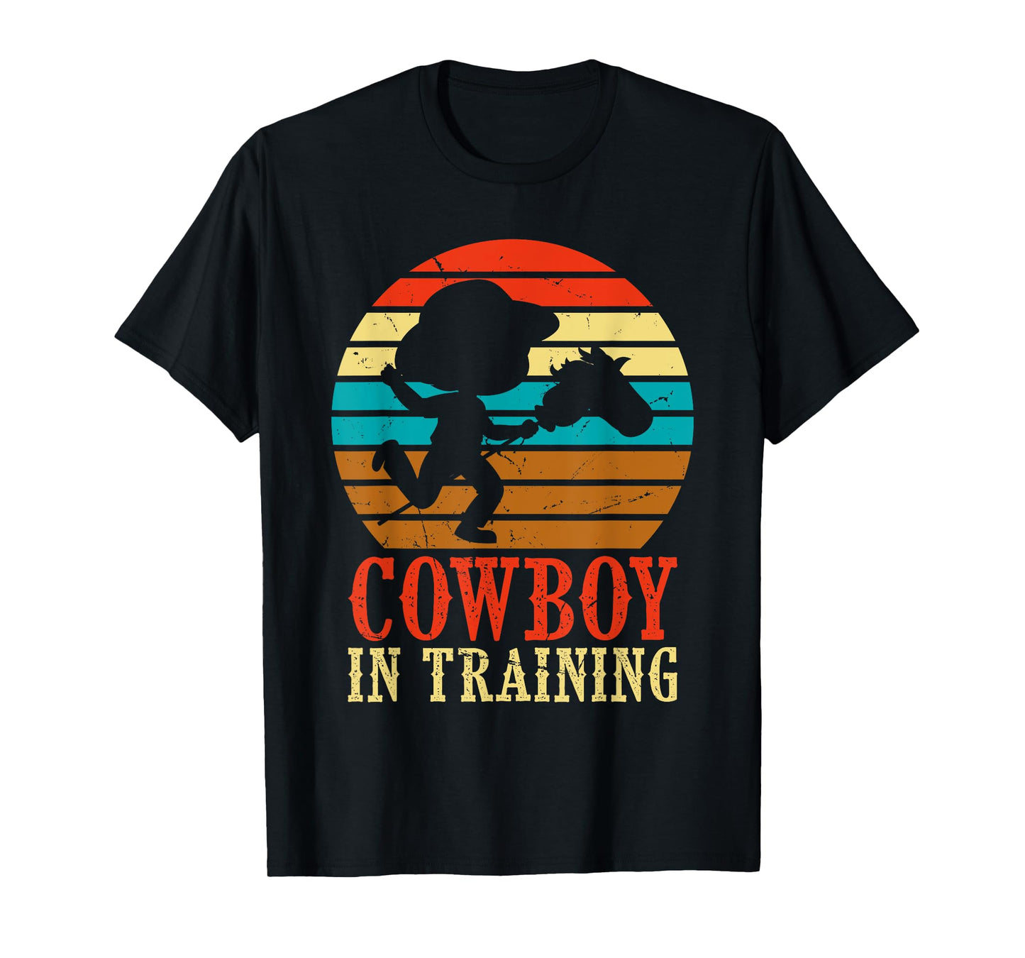 Kids Cowboy in Training Cute Future Rodeo Boy Wooden Horse T-Shirt