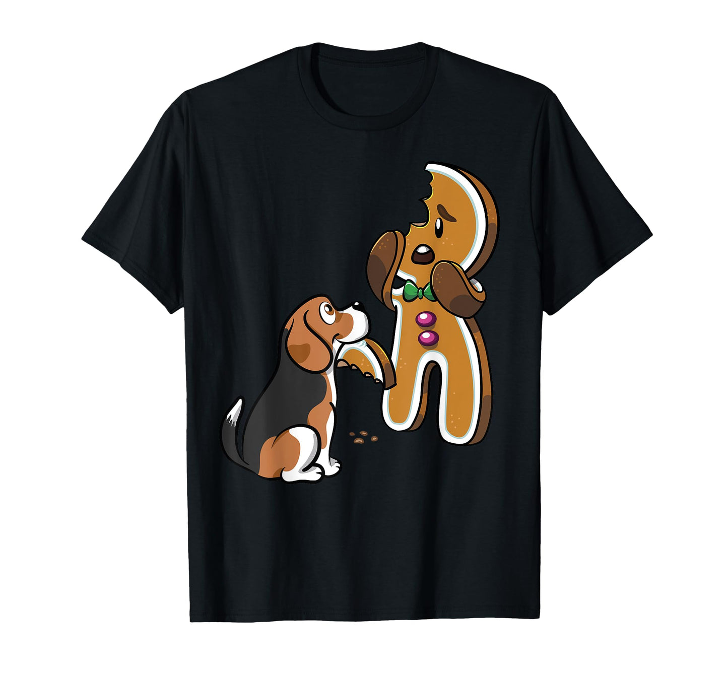 Beagle Gingerbread Man Christmas T-Shirt Funny Dog Shirt T-Shirt