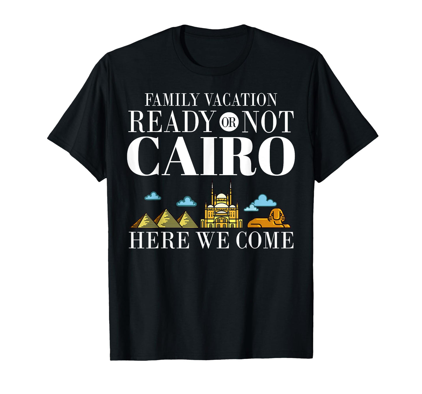 Cairo Egypt City Trip Skyline Map Travel T-Shirt