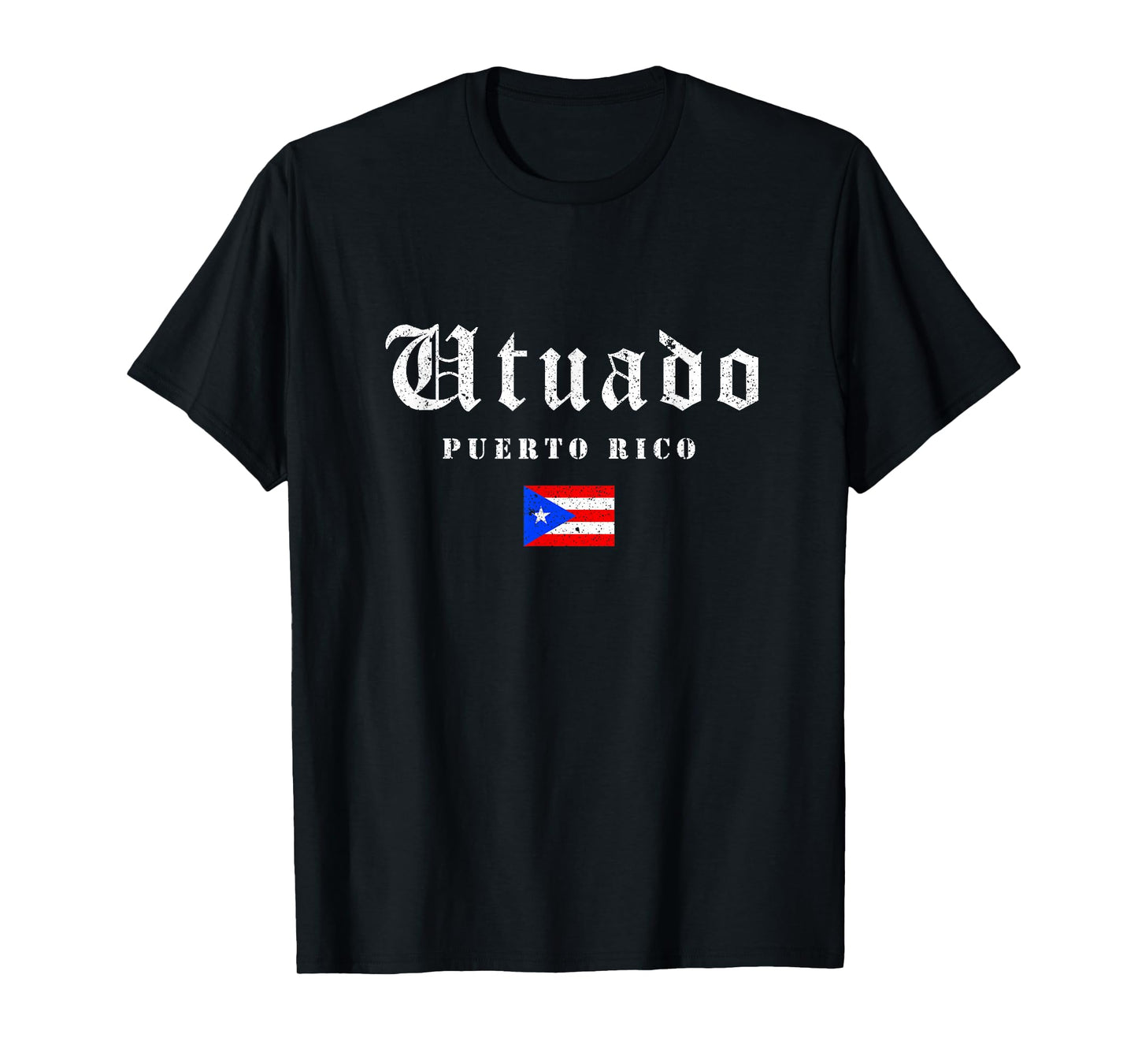 Vintage Utuado Puerto Rico Flag Pride Home Root Travel T-Shirt