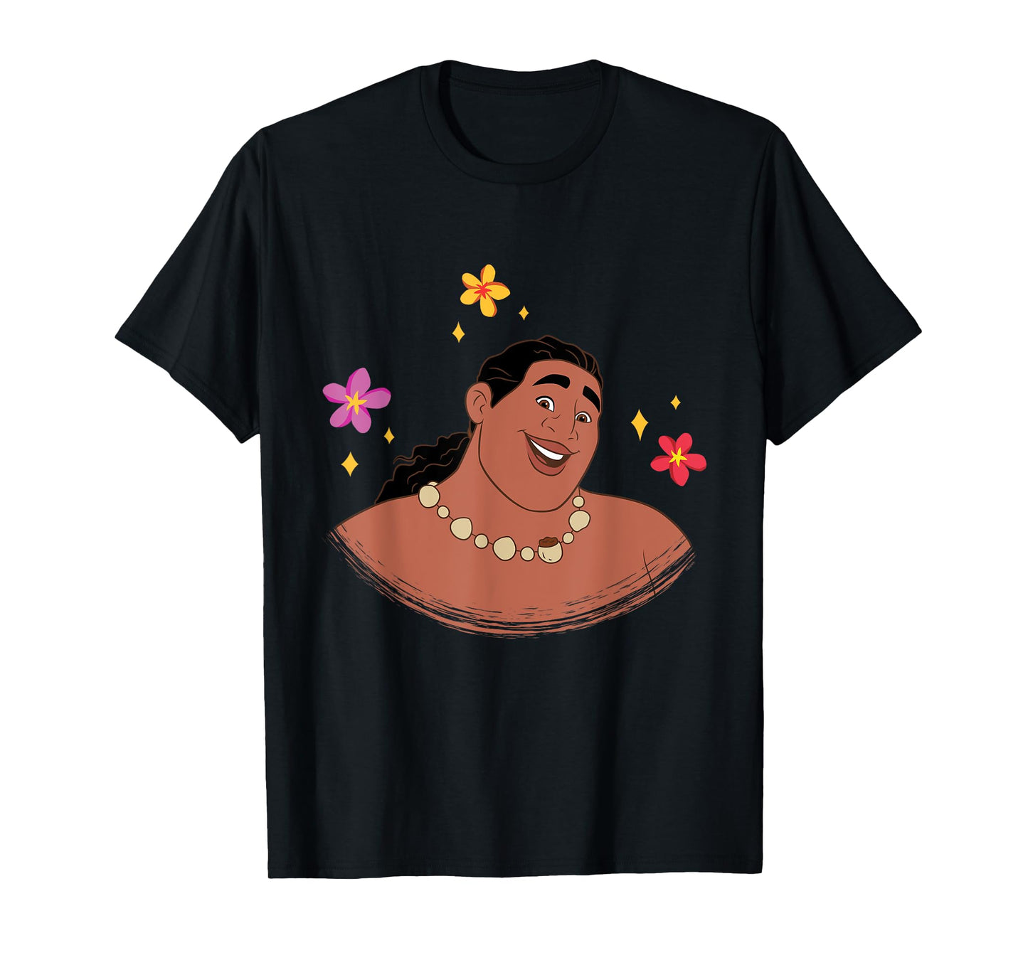 Disney Moana 2 Big Face Moni Tropical Flowers Costume T-Shirt