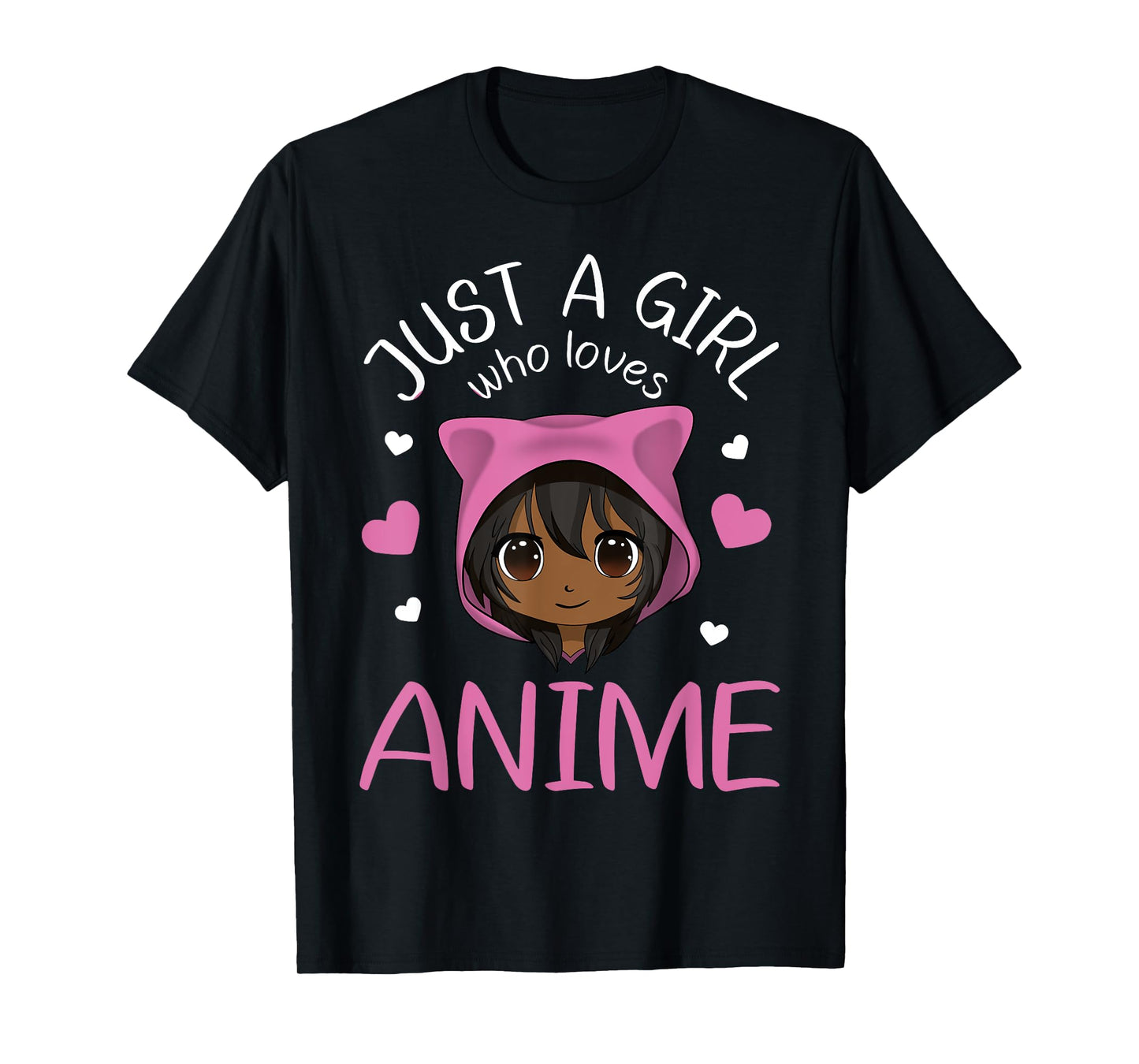 Just a Girl who Loves Anime African American T-Shirt Small