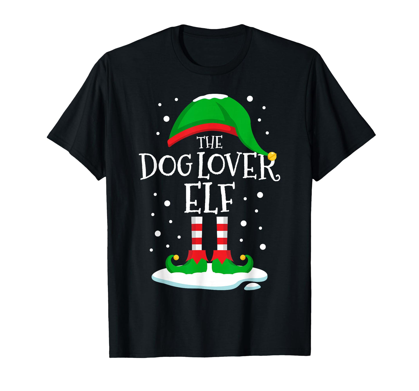 The Dog Lover Elf Christmas Family Matching Xmas Dog Mom Dad T-Shirt