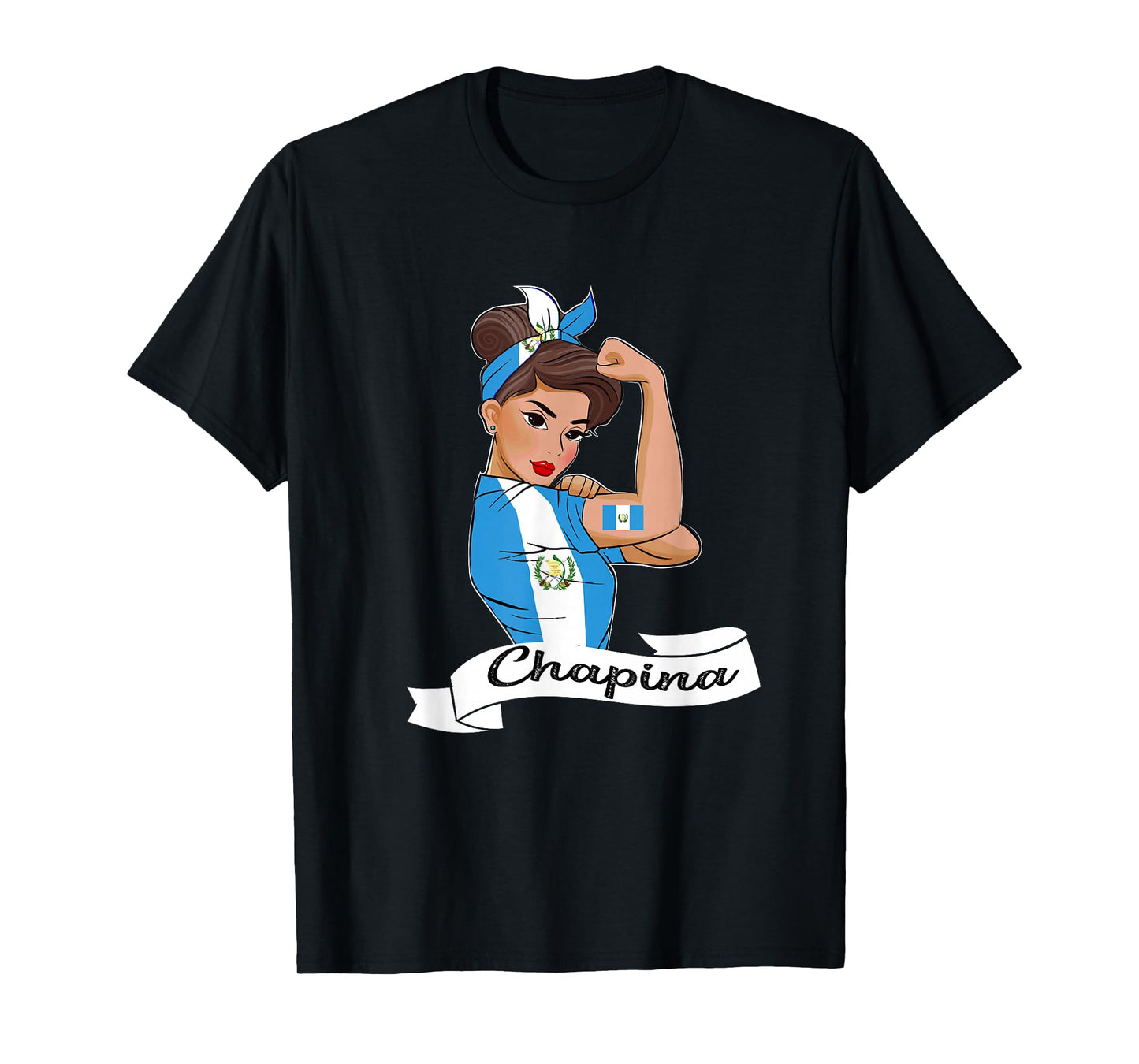 Guatemalan Flag Girl Guatemala Chapina Camiseta Slang Women T-Shirt
