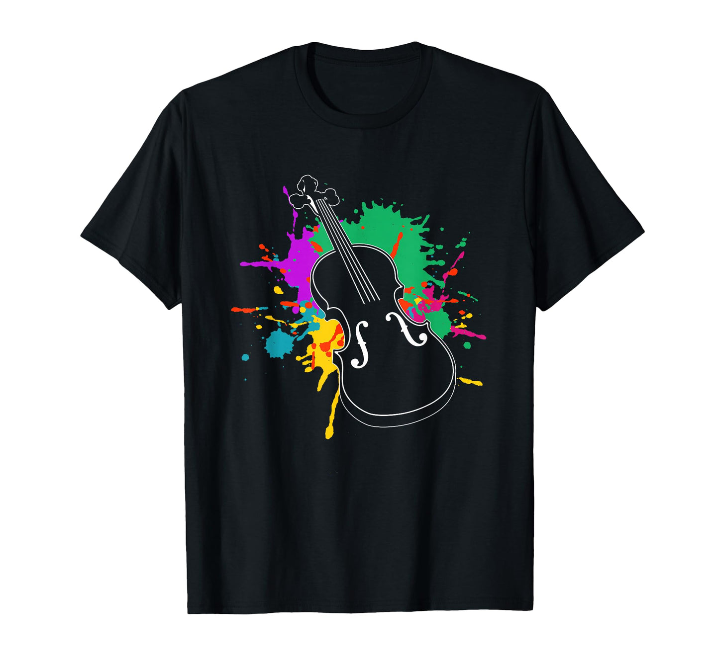 Colorful Violin Player Violinist Fiddle Instrument Musician T-Shirt