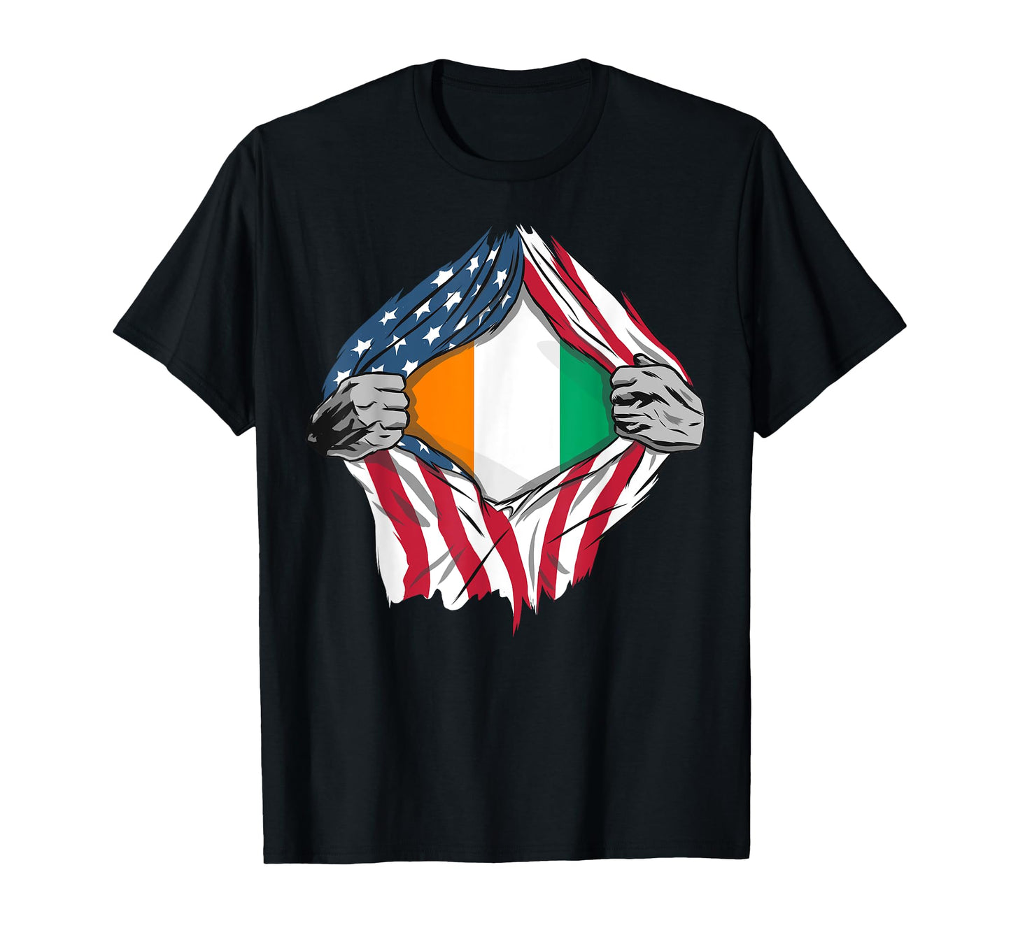 Cote D'Ivoire American Blood Inside Me - Country Flags T-Shirt