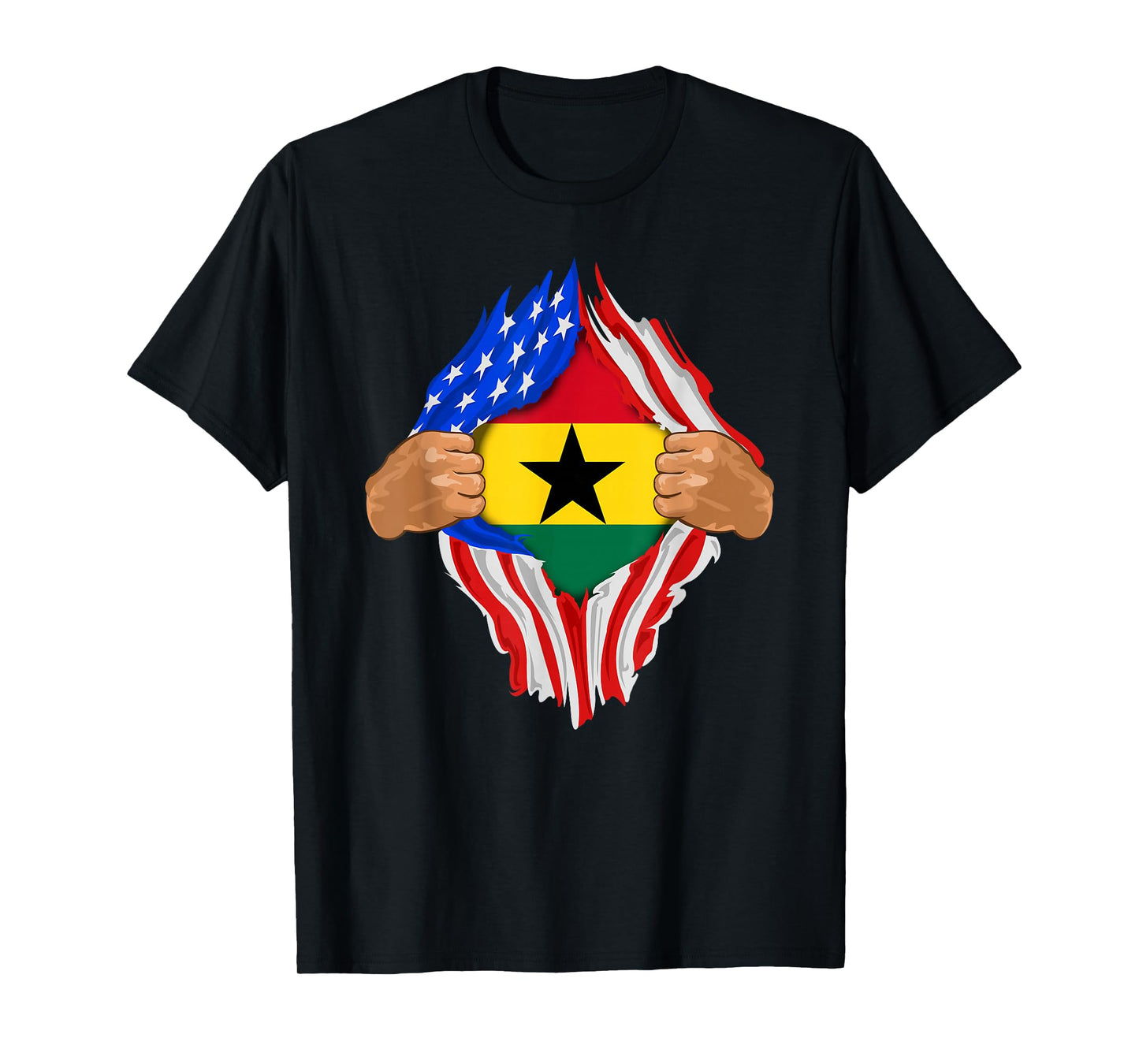 Ghanaian Blood Inside Me T-Shirt | Ghana Flag Gift T-Shirt