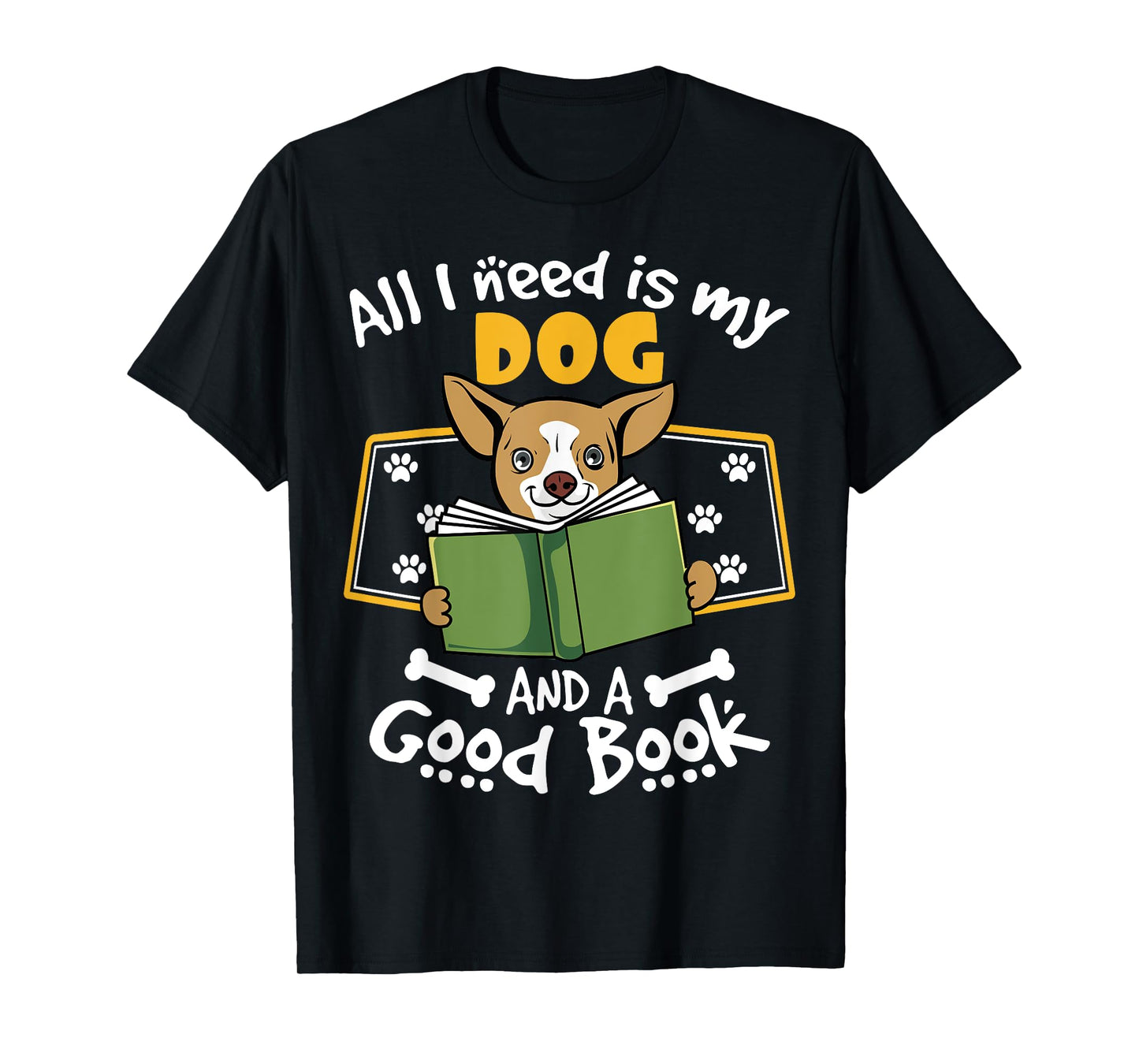 Funny Dog Book Lover Tee | My Dog & Good Book T-Shirt