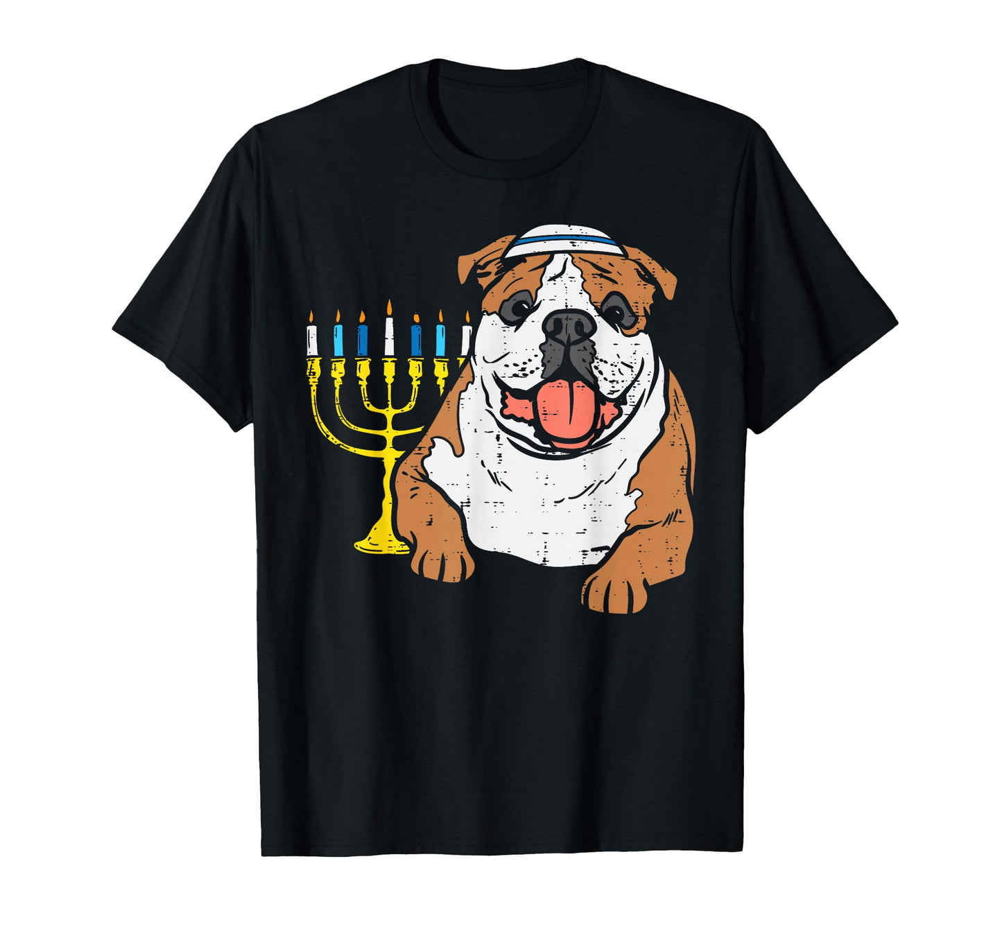 Jewish English Bulldog Dog Hanukkah Pajamas Chanukah PJs T-Shirt