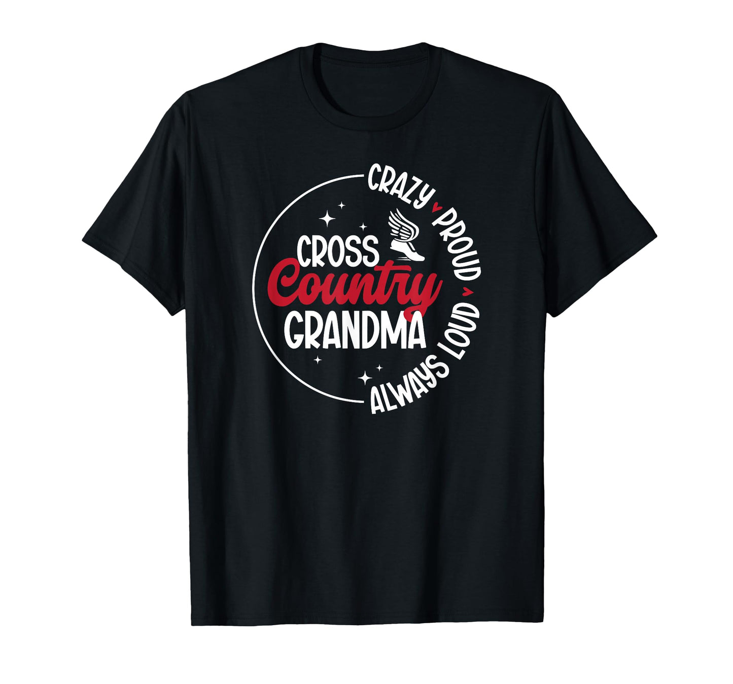 Crazy Proud Cross Country Grandma XC Grandmother T-Shirt