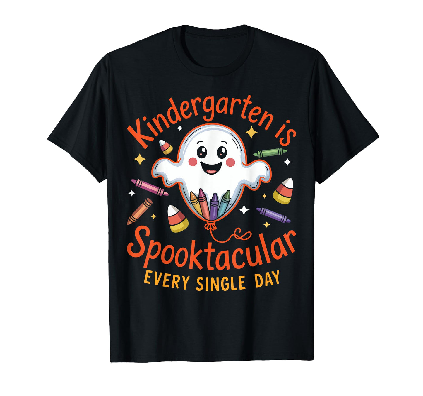 Kindergarten Is Spooktacular Teacher Cute Halloween Costumes T-Shirt