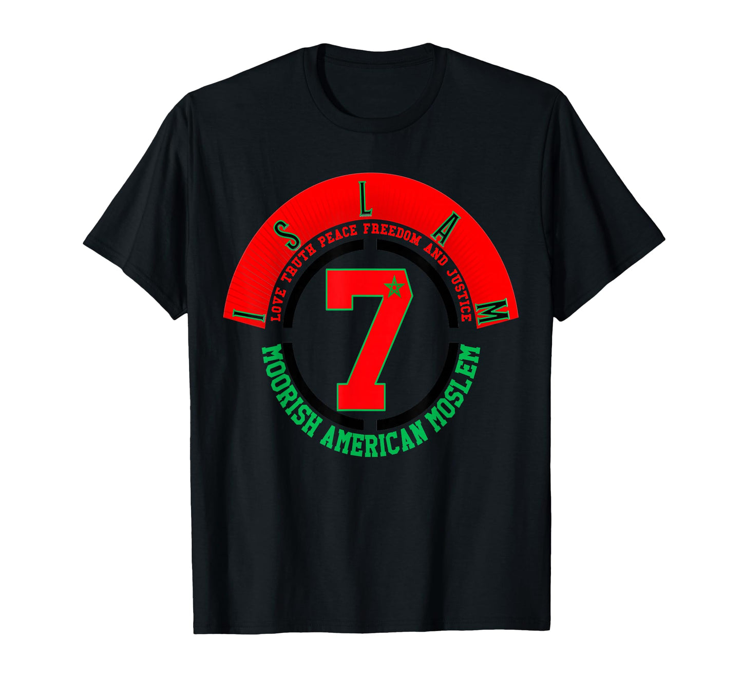 Moorish American Stylized Circle 7 T-Shirt