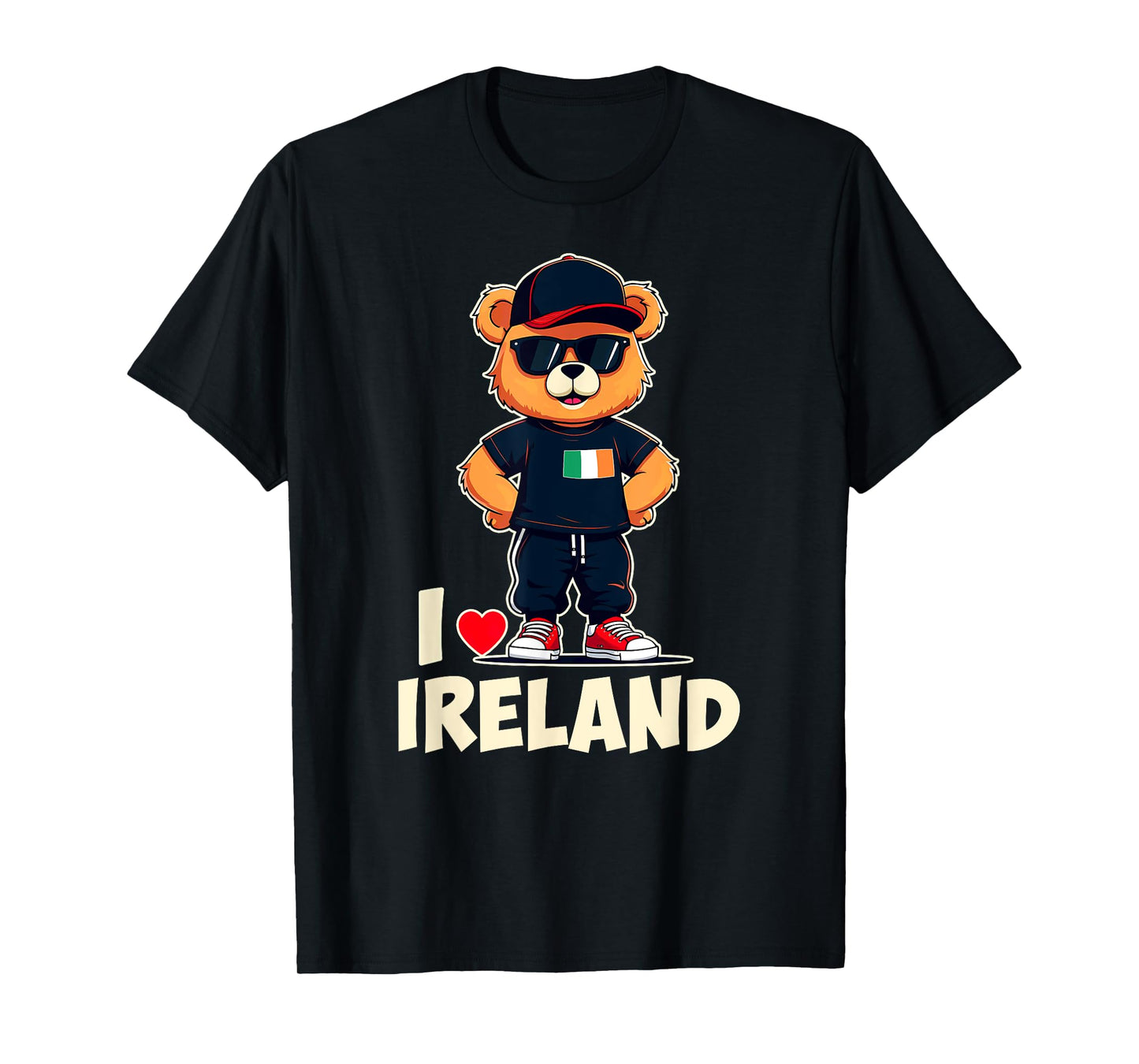 Irish Flag Teddy Bear I Love Ireland T-Shirt