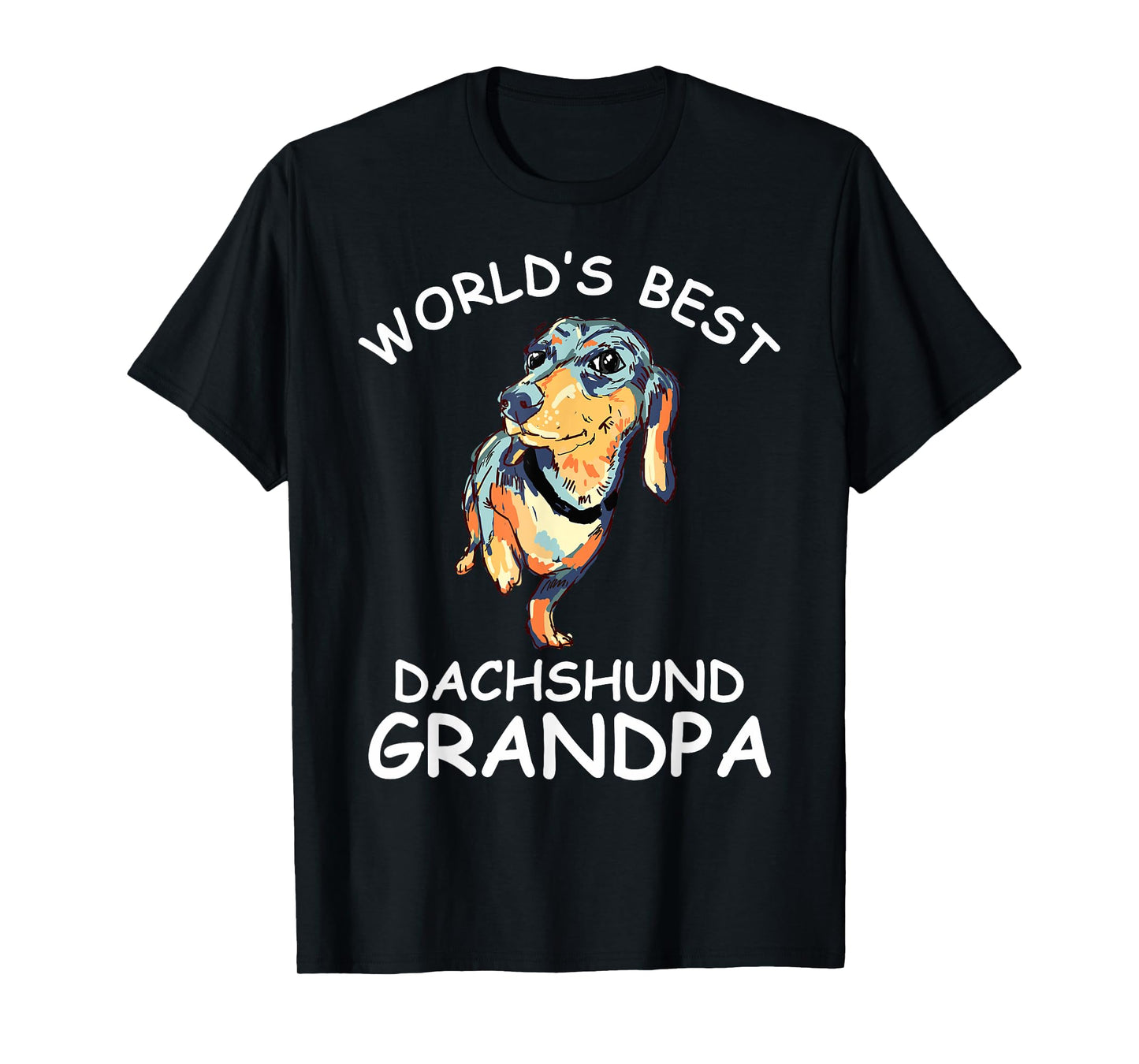 World's Best Dachshund Grandpa Funny Granddog Dog Lover Cute Men Women Kids T-Shirt