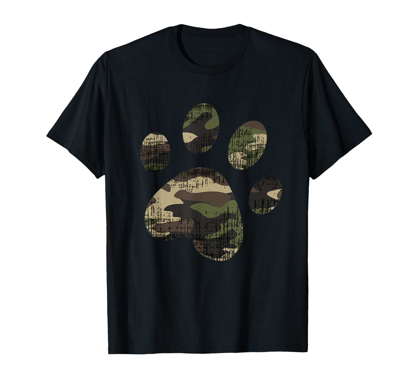 Camo Dog Paw Print funny gift for Pet Parents Men Women Kids T-Shirt