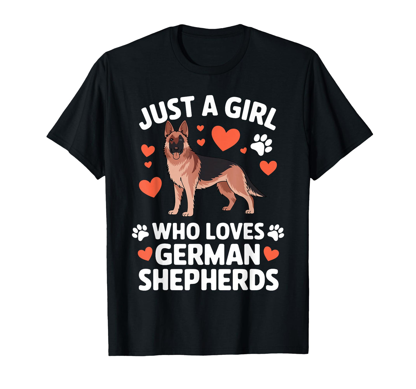 German Shepherd Art for Women Girls German Shepherd Lover T-Shirt