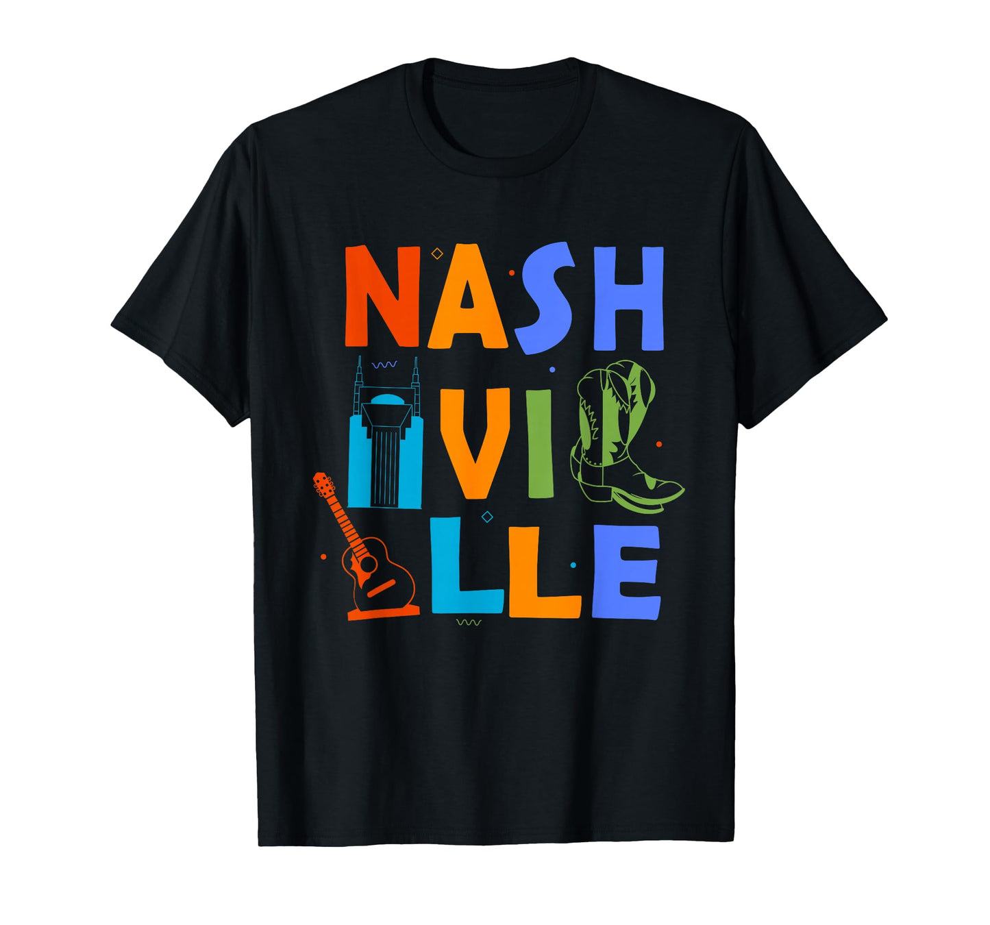 Souvenir From Nashville Tn Trip Guitar Music City Nashville T-Shirt