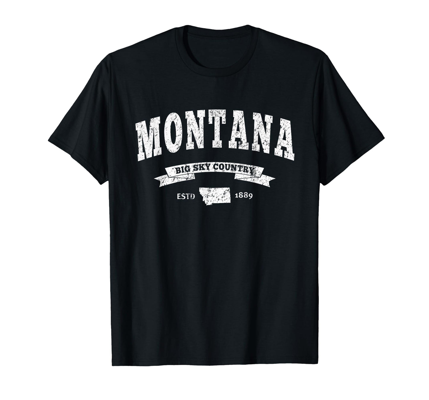 Vintage Montana Shirt Distressed Tee MT Big Sky Country T-Shirt