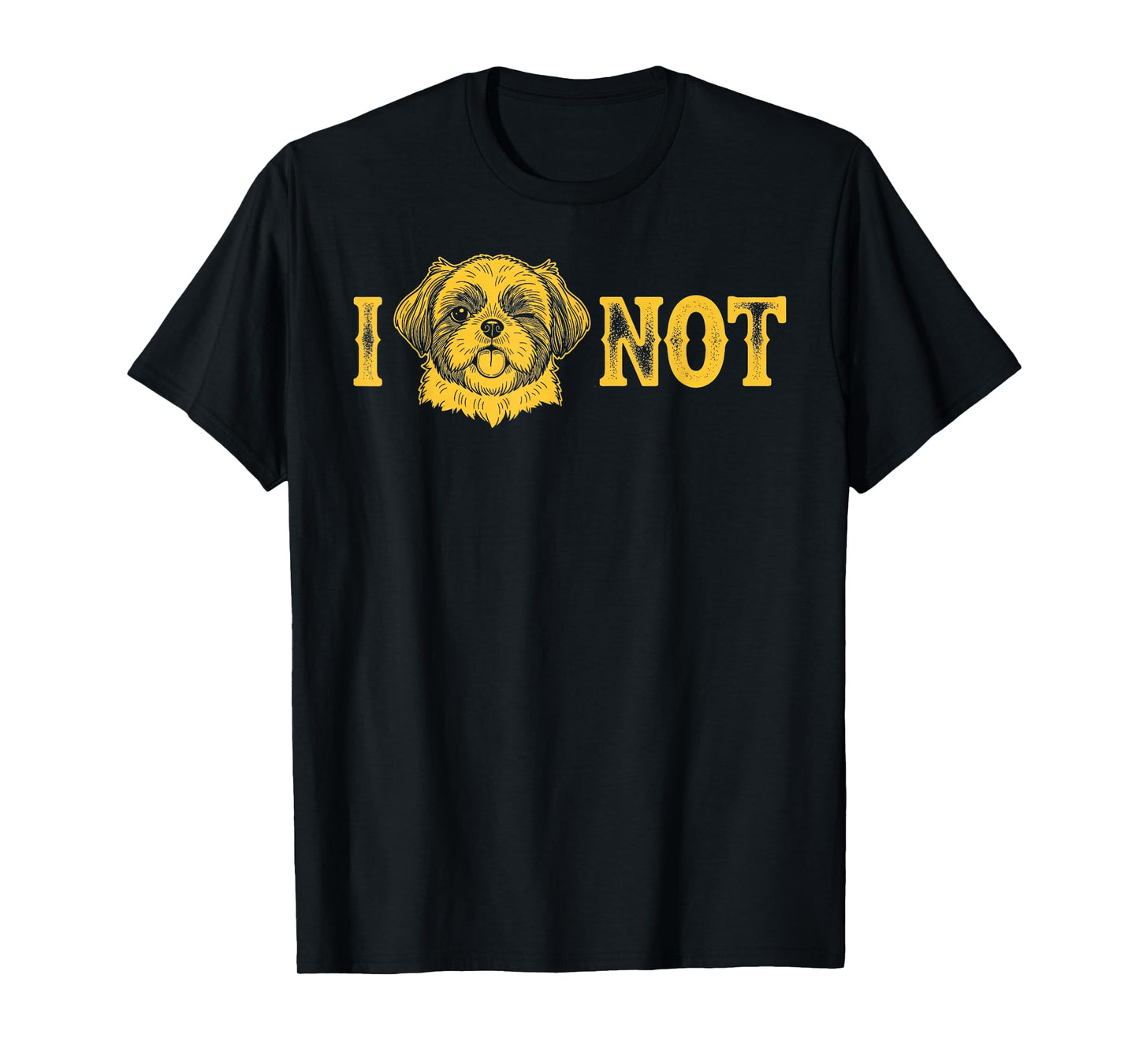 Cute Shih Tzu Not a Morning Dog Vintage Graphic Tee Men T-Shirt