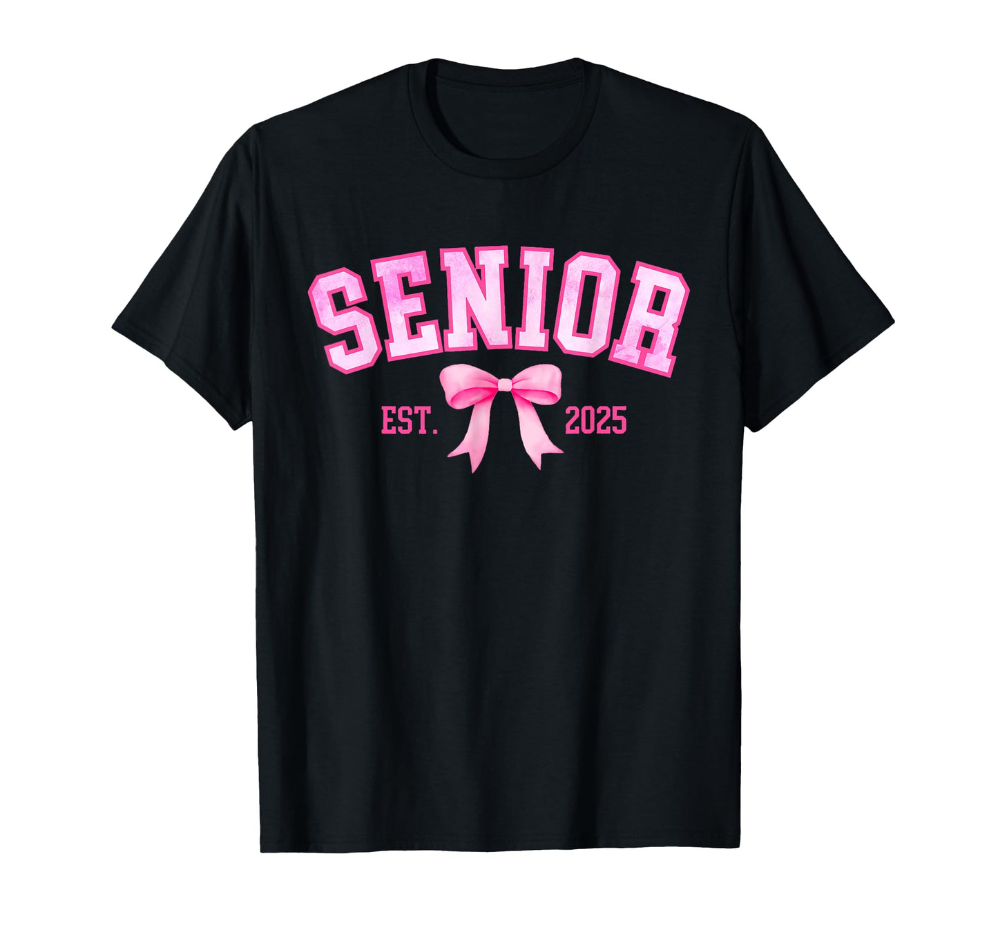 Senior 2025 Coquette Class of 2025 Pink Bows Retro T-Shirt